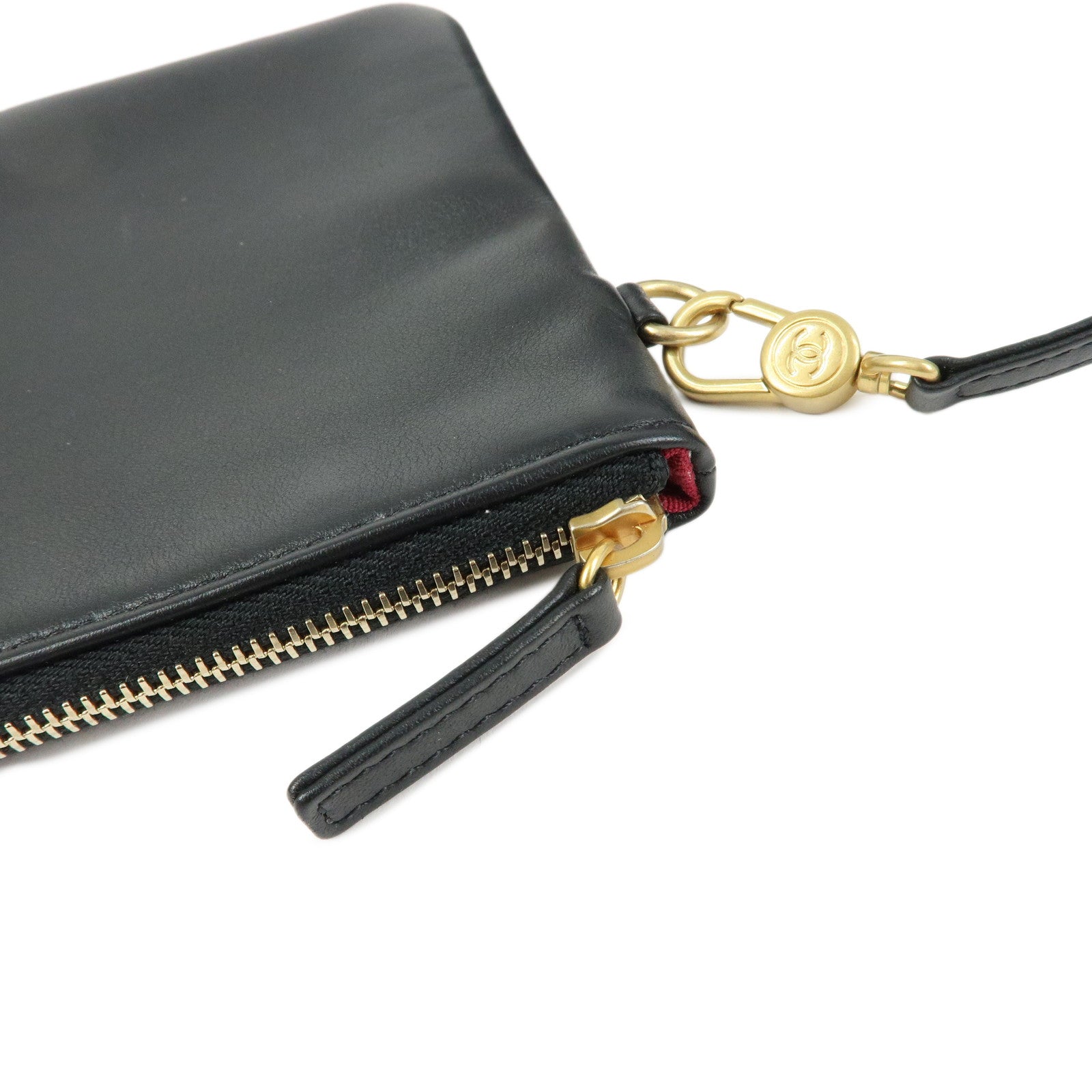 CHANEL Deauville GM Lamb Skin 2Way Shoulder Tote Bag  Black A66941