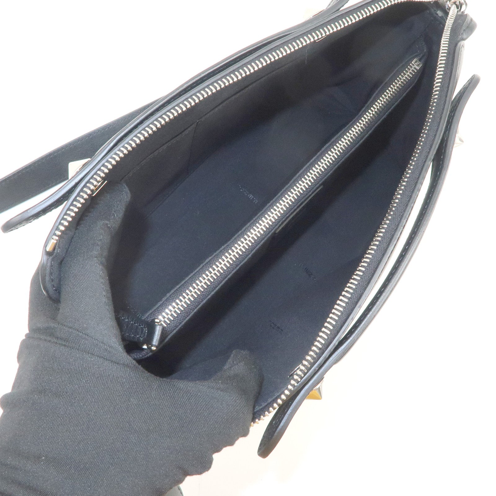 FENDI BY THE WAY MEDIUM 2Way Bag Shoulder Bag Black 8BL124