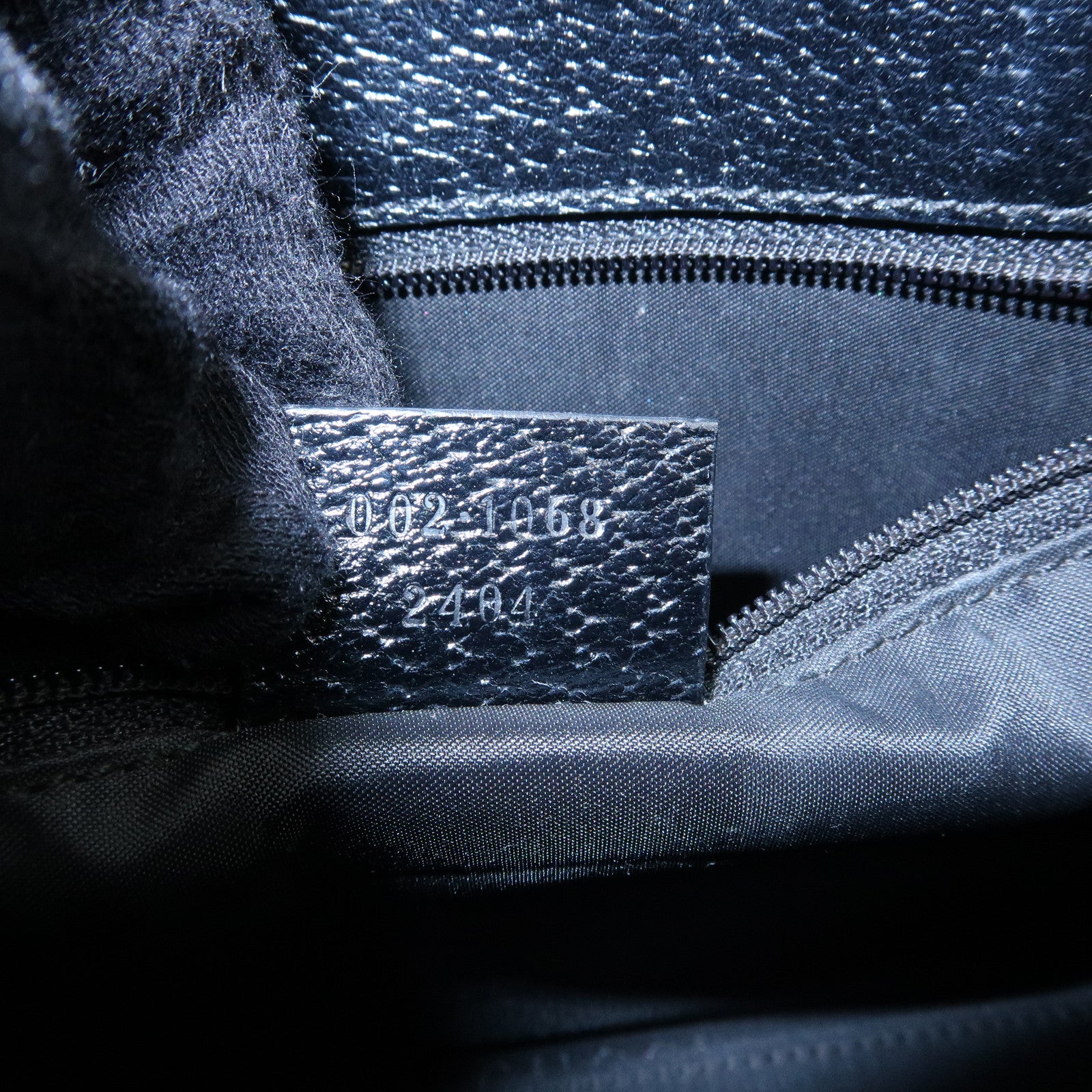 GUCCI Jackie Leather Hand Bag Black 0021068