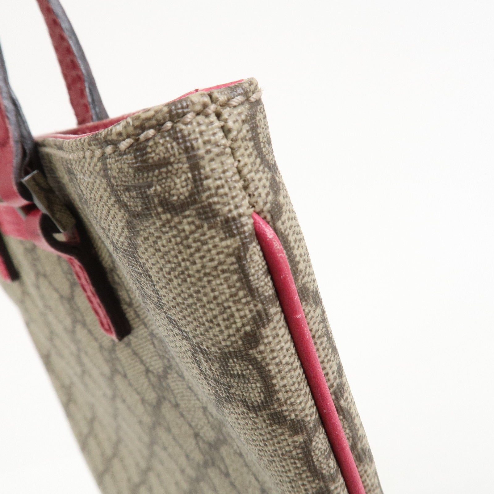 GUCCI GG Supreme Leather Tote Bag Hand Bag Beige Pink 117551