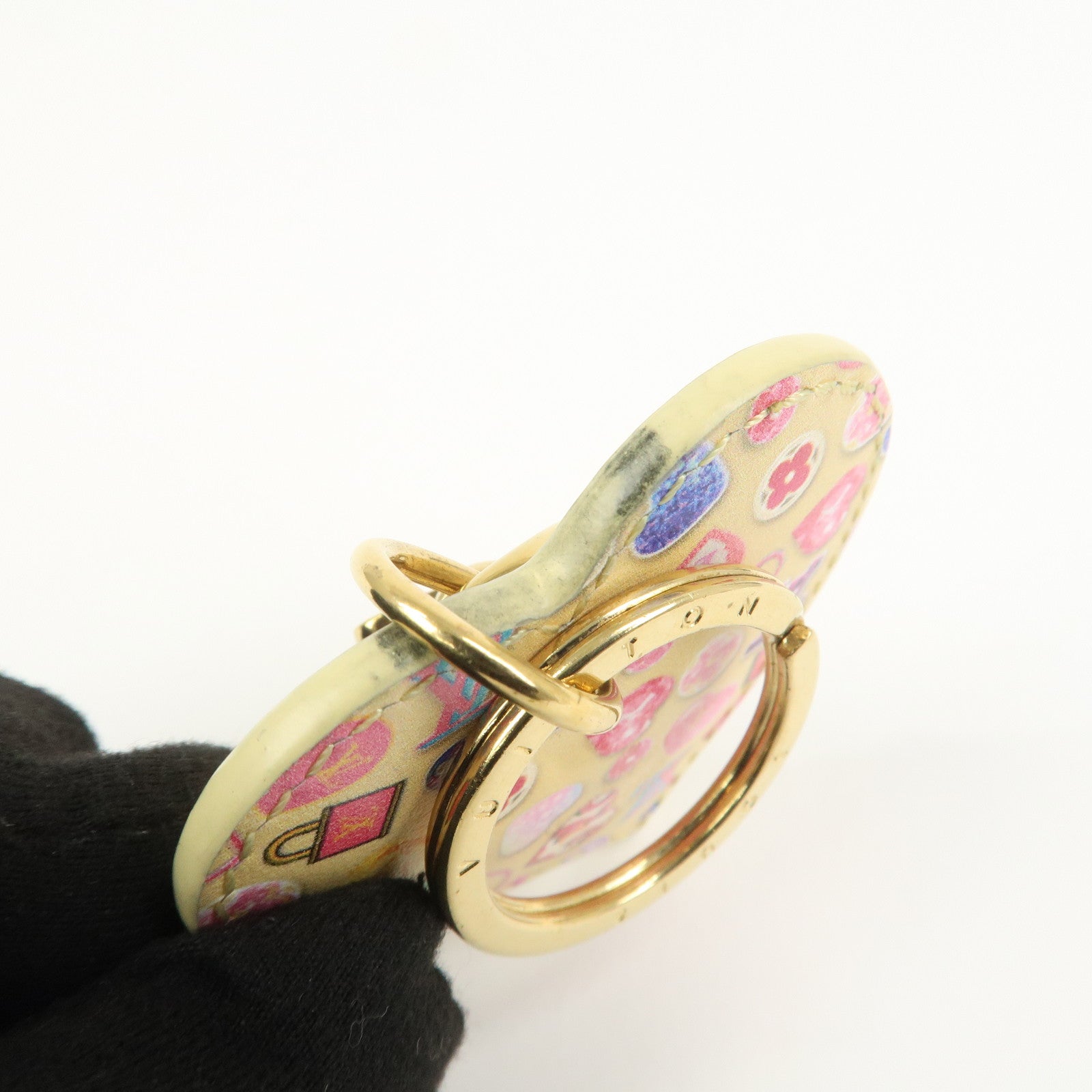 Louis Vuitton Porte Cles Love Lock Heart Bag Charm Key Chain M01165