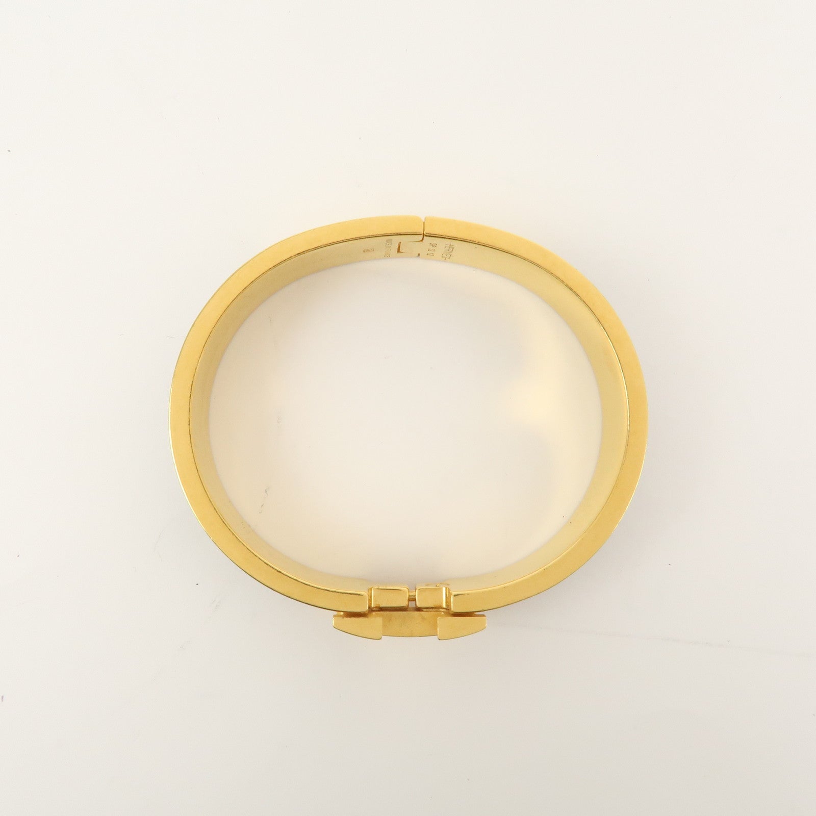 HERMES Clic Clac PM Metal Bracelet Black Gold