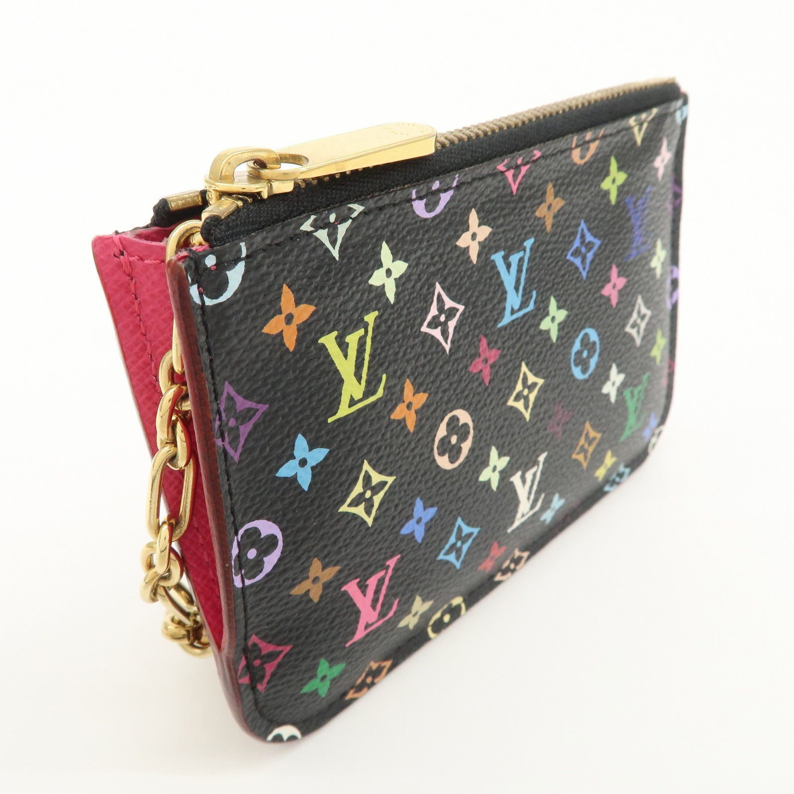 Louis Vuitton Monogram Multicolor Pochette Cles Coin Case Noir M93735