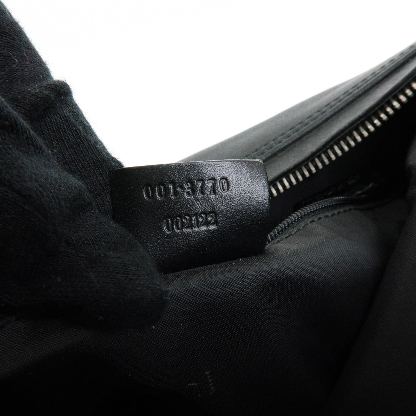 GUCCI Leather Shoulder Bag Hand Bag Tote Bag Black 001・3770