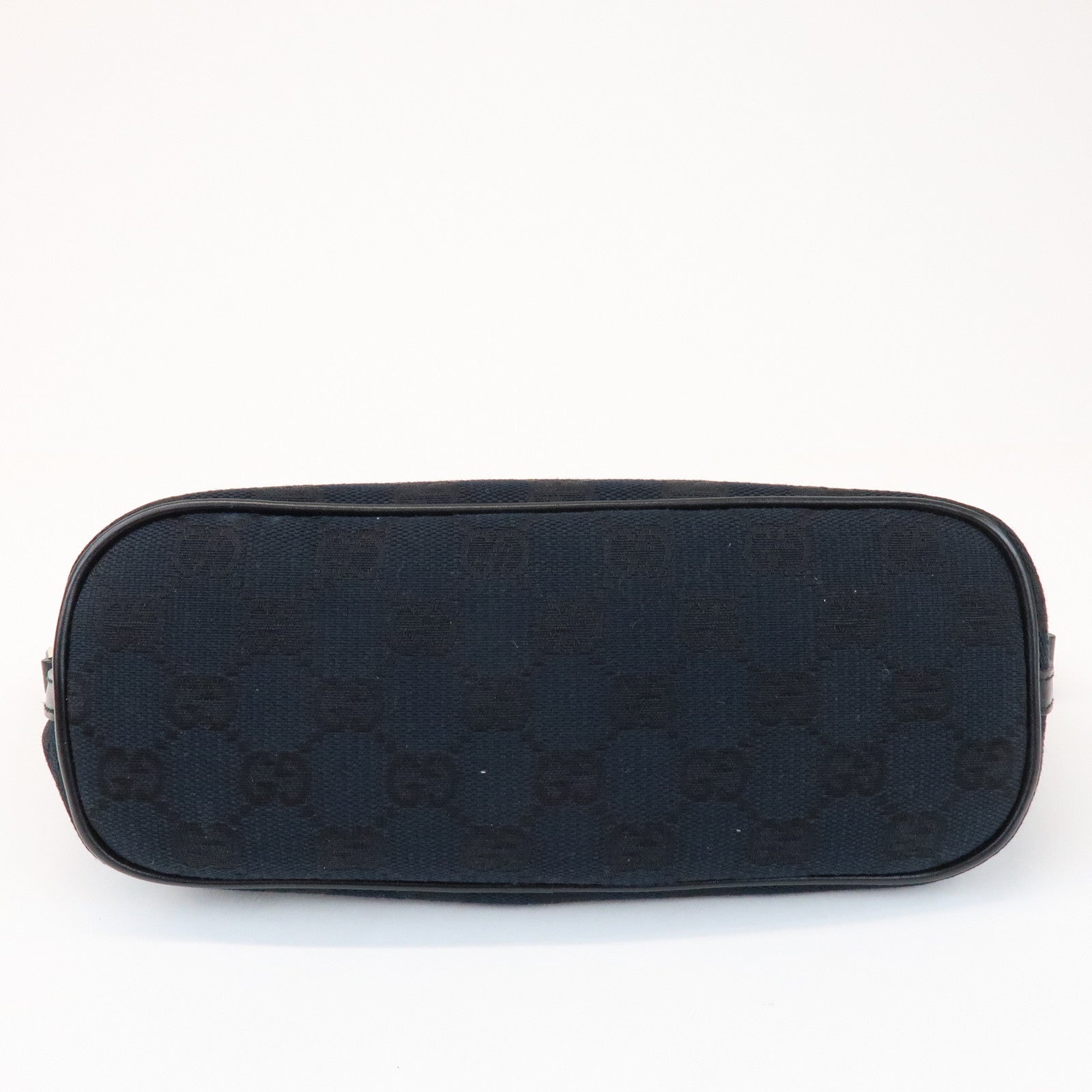 GUCCI Boat Bag GG Canvas Leather Accessory Pouch Hand Bag 039・1103