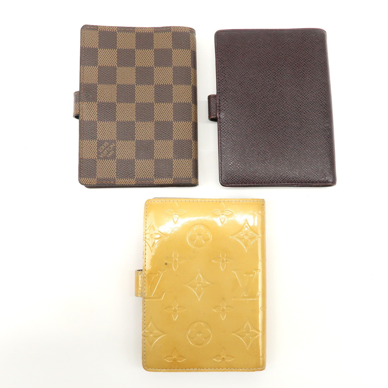 Louis Vuitton Damier Set of 3 Agenda Cover R20416 R20700 R21001 Used