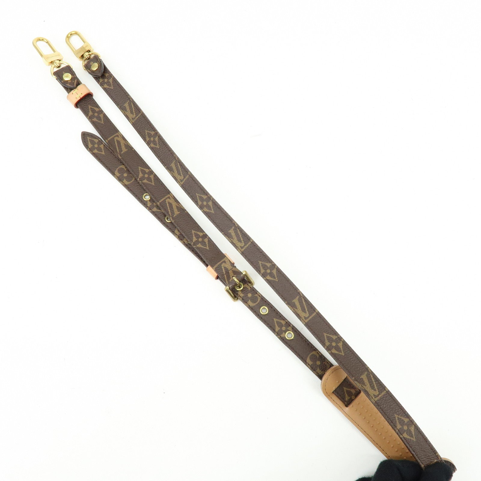 Louis Vuitton Monogram Adjustable Shoulder Strap Brown 120cm J52315