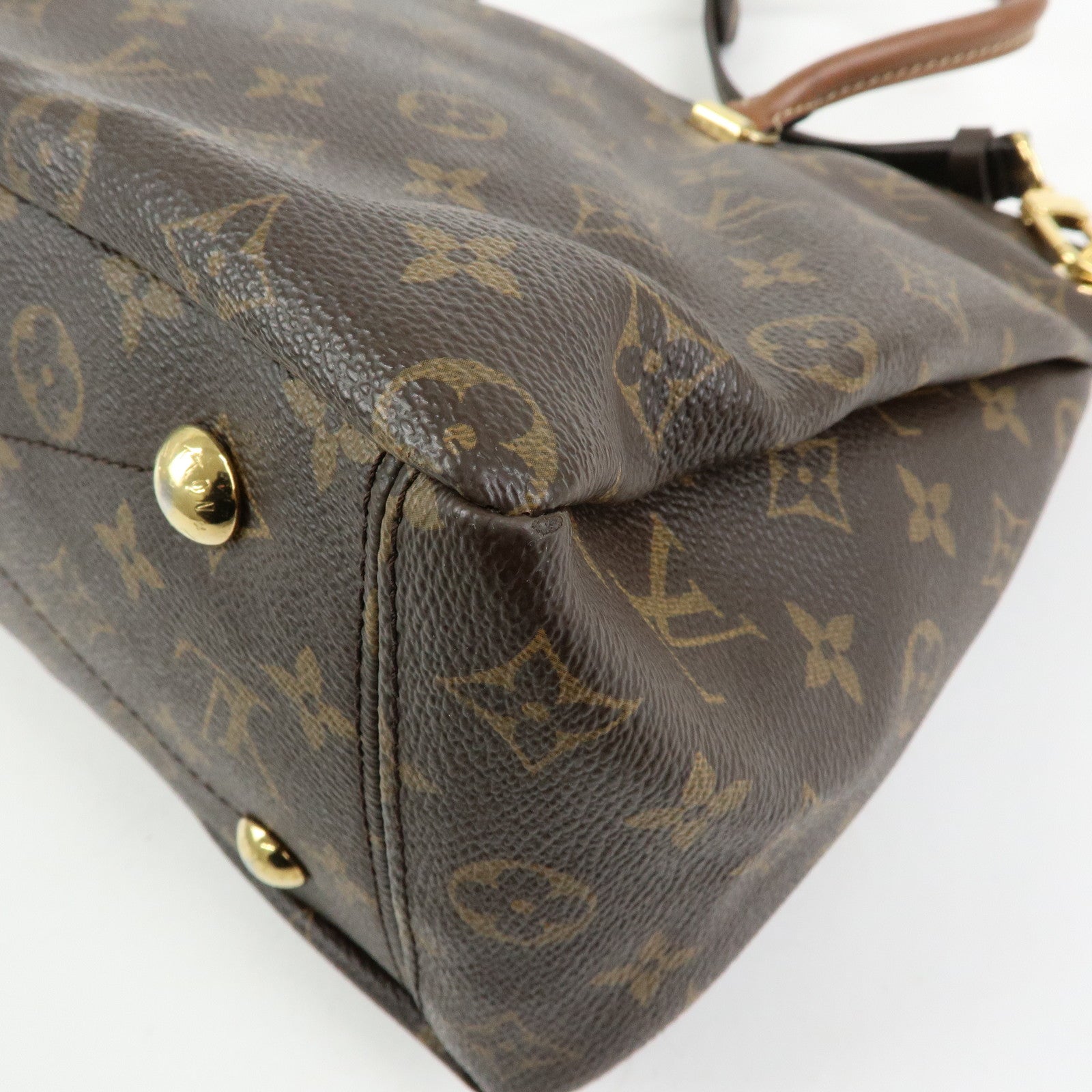 Louis Vuitton Monogram Pallas 2Way Bag Hand Bag Brown Noir M41064