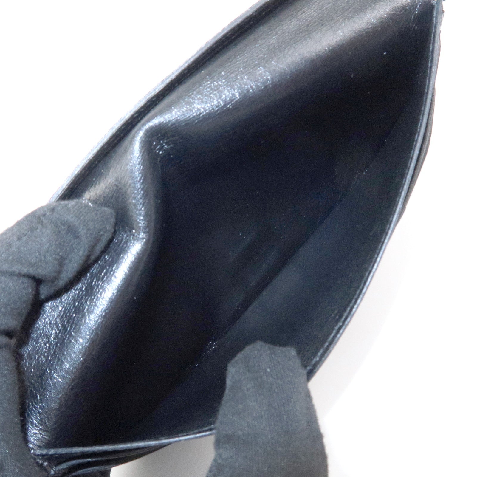 HERMES Box Calf Leather Beant Classic Long Wallet Black