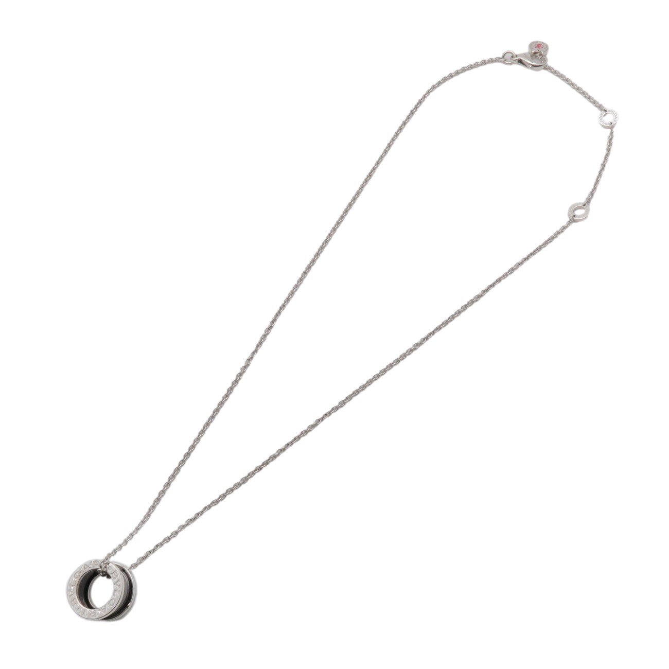 BVLGARI B-Zero1 Save the Children Necklace SV925 Black Ceramic