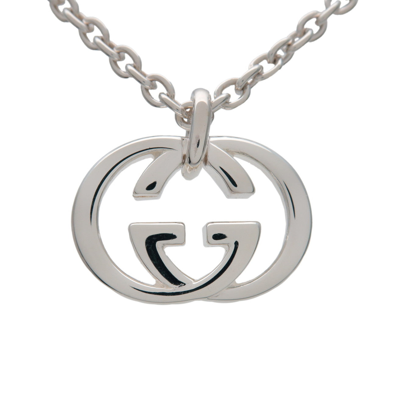 GUCCI Interlocking G Chain Necklace SV925 Silver