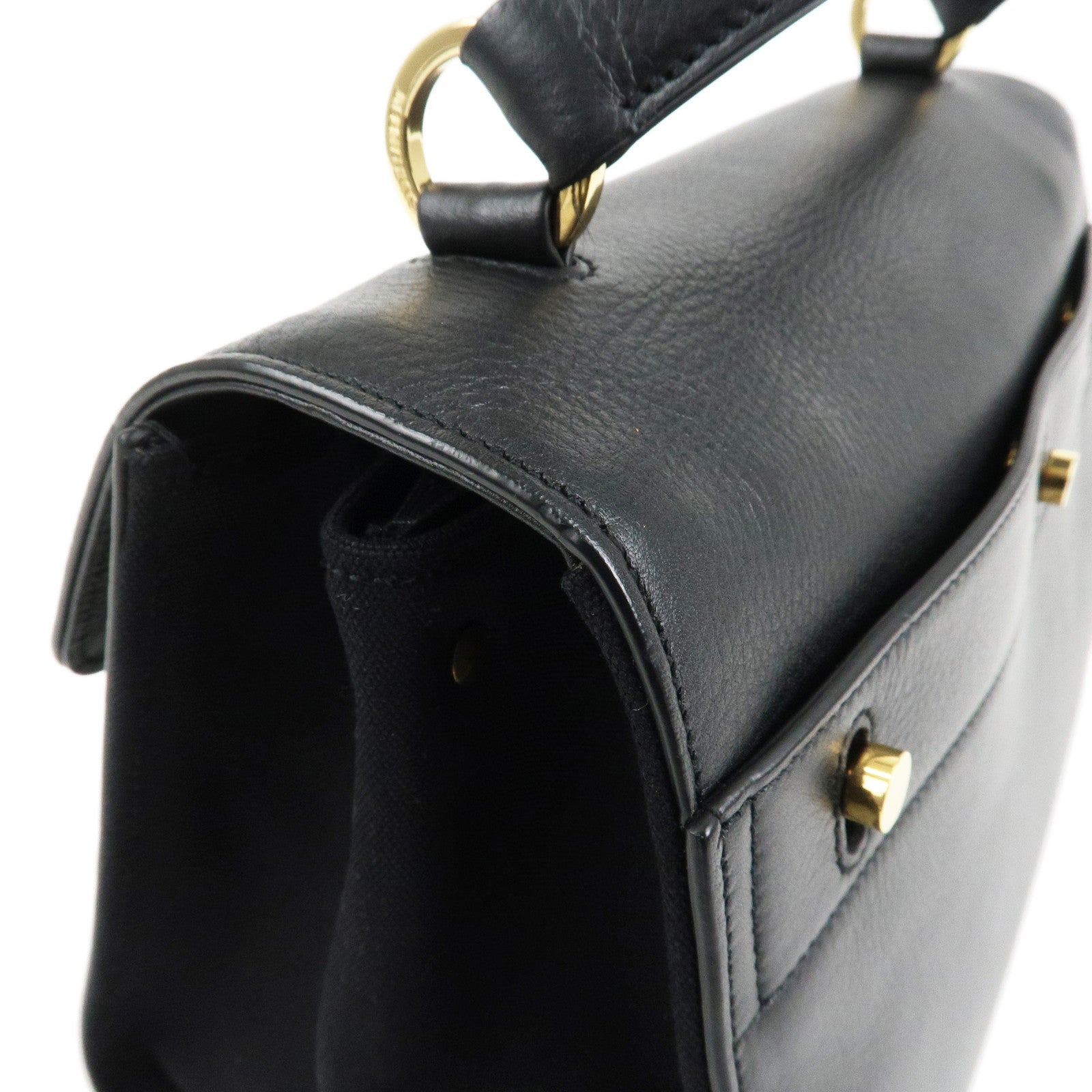 SAINT LAURENT PARIS Leather Muse Toe 2Way Bag Hand Bag 368229