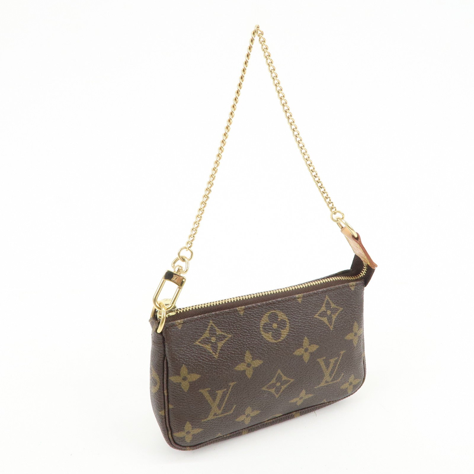 Louis Vuitton Monogram Mini Pochette Accessoires Hand Bag M58009