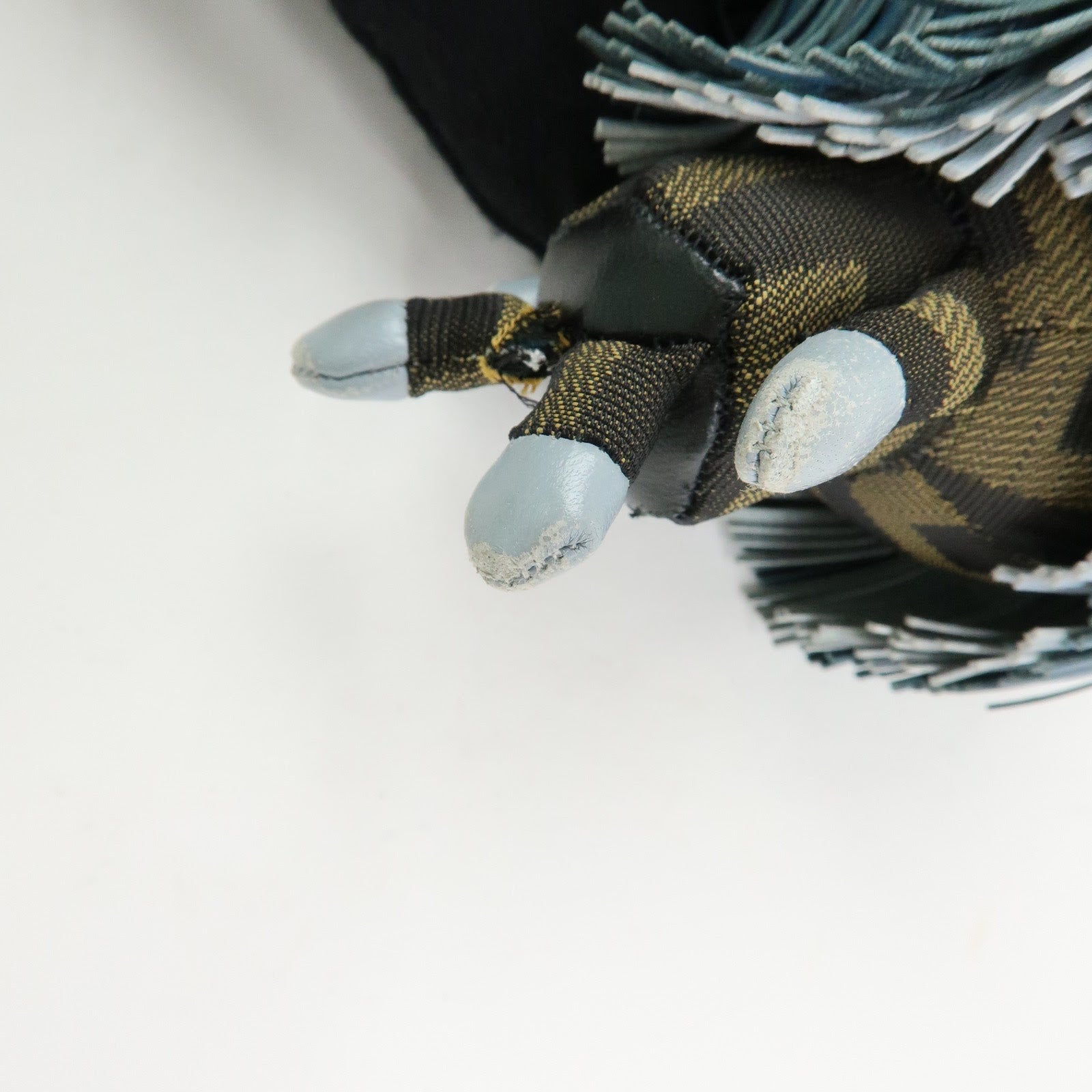 FENDI Zucca Canvas Leather Space Monkey Bag Charm Key Chain Blue