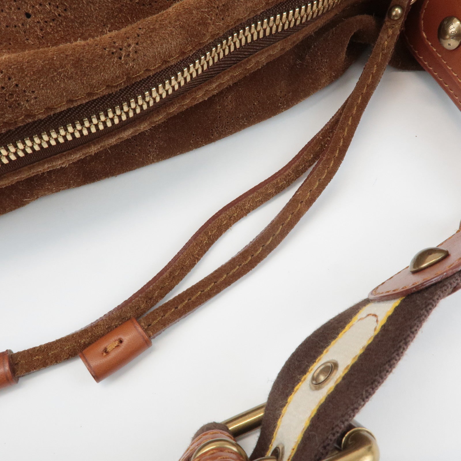 Louis Vuitton Monogram Suede Onata GM Shoulder Bag Cacao M95120 Used