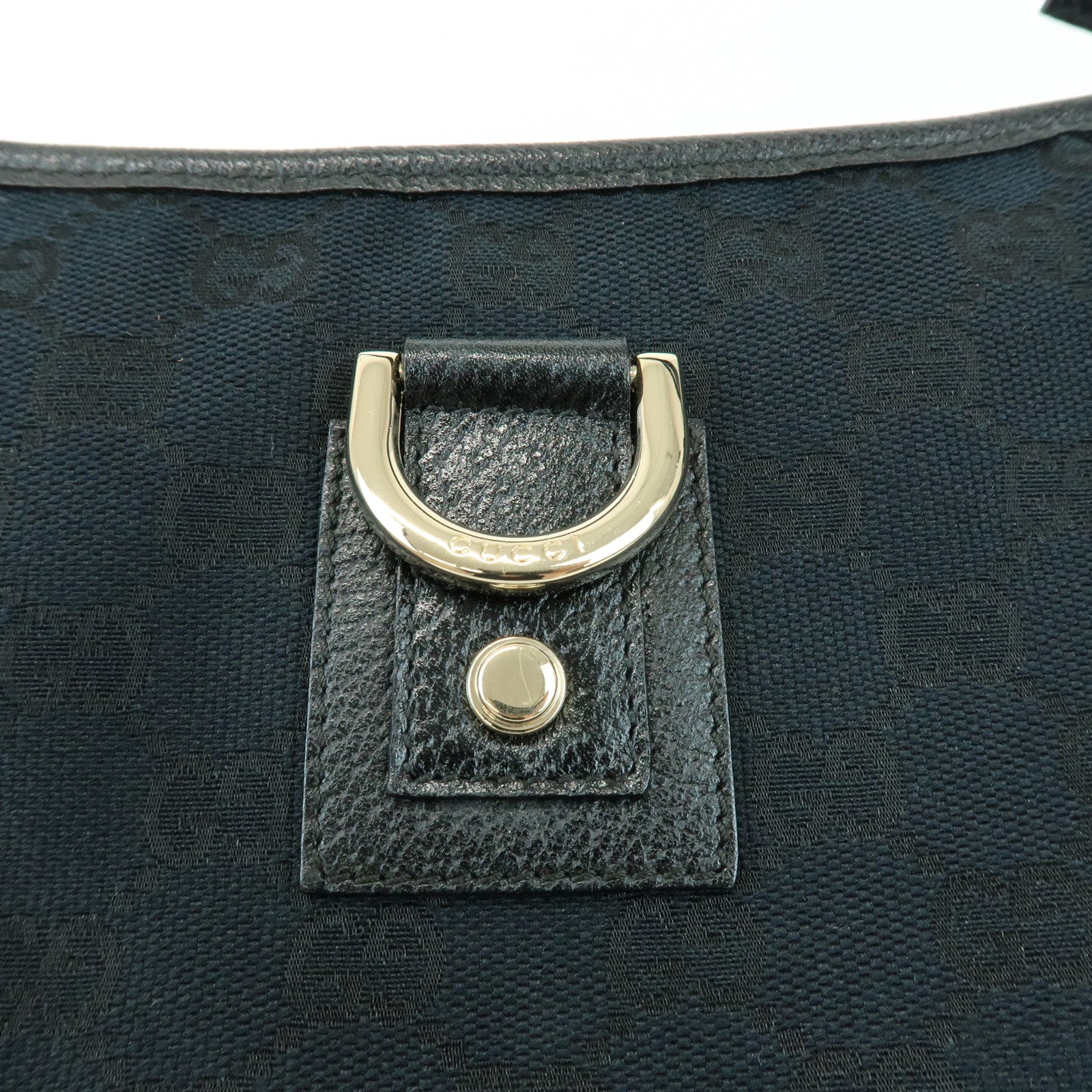 GUCCI Abbey GG Canvas Leather Pouch Shoulder Bag Hand Bag 130939