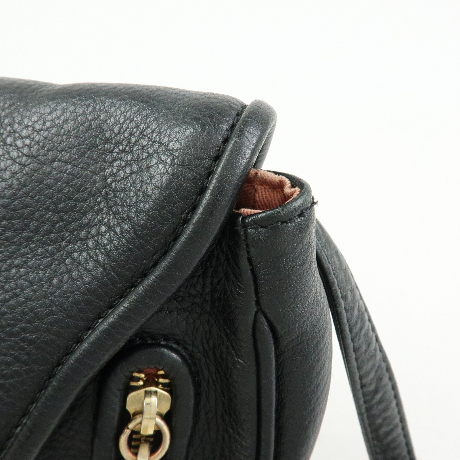 Chloe See By Chloe Leather Shoulder Bag Crossbody Bag Black