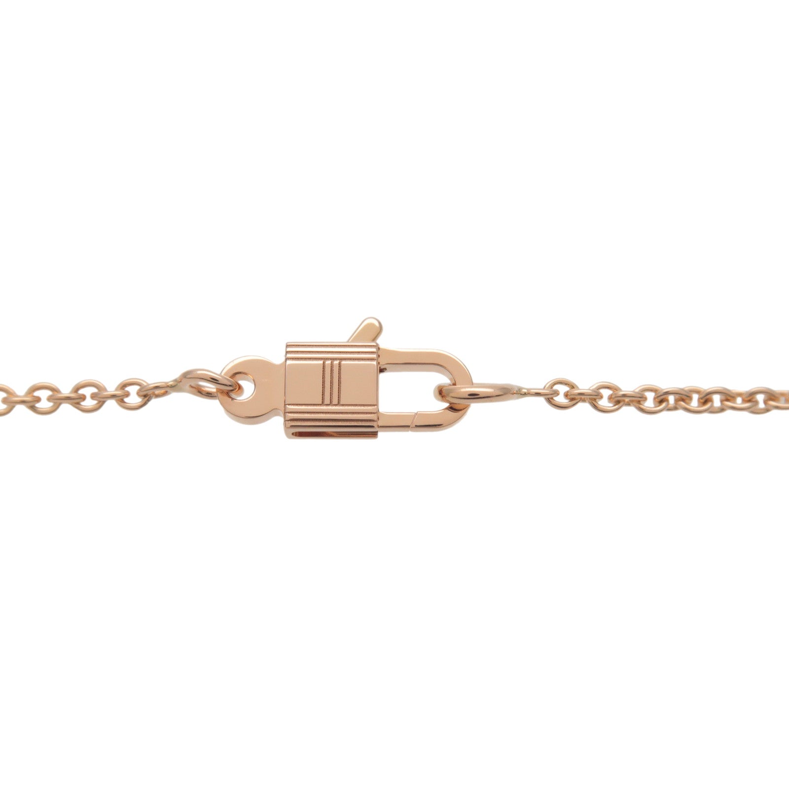 HERMES Kelly Cadena Diamond Necklace K18PG 750PG Rose Gold