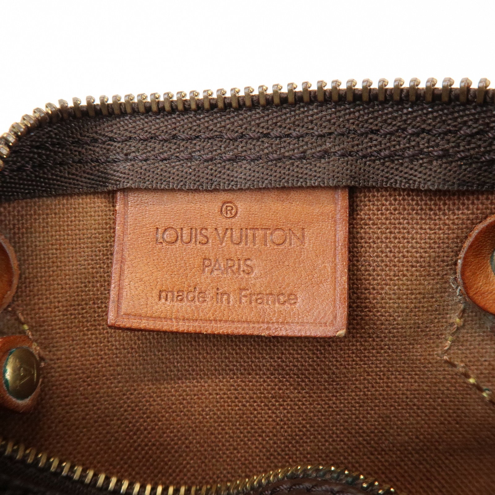 Louis Vuitton Monogram Mini Speedy Hand Bag Boston Bag Brown M41534