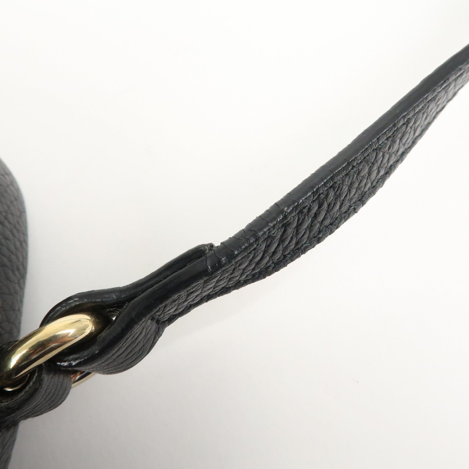 GUCCI SOHO Leather Shoulder Bag Crossbody Bag Black 308364