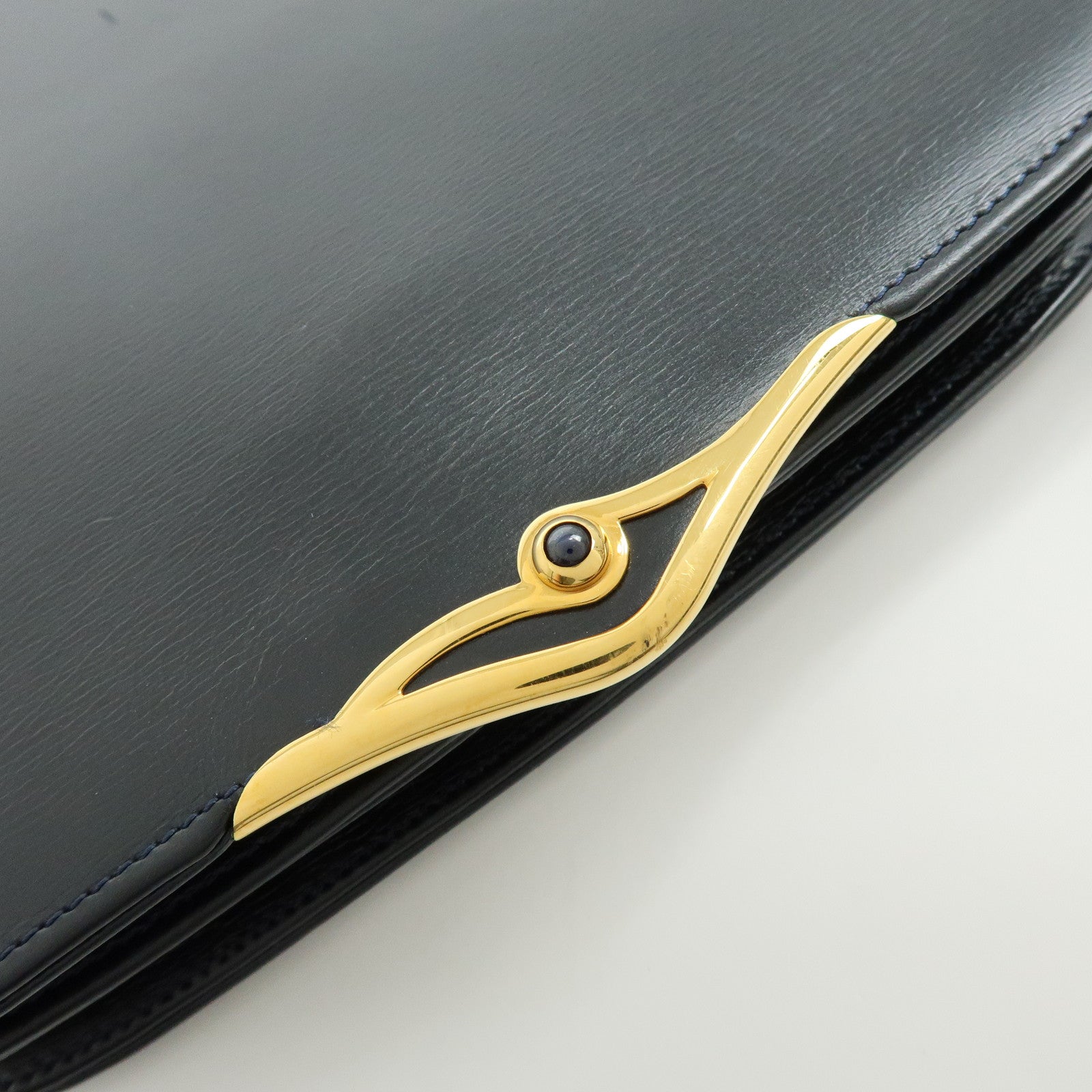 Cartier Leather Shoulder Bag Crossbody Bag Black