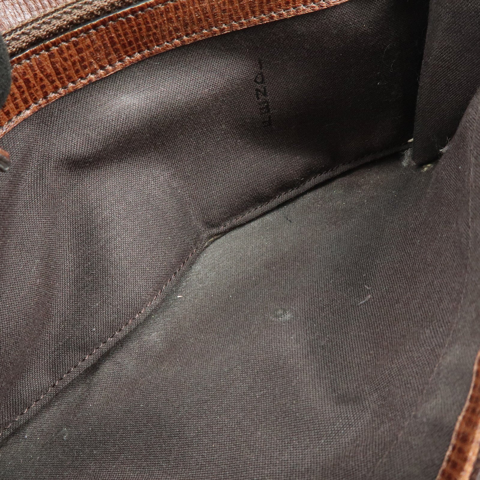 FENDI Zucca Leather Bi-fold Long Wallet Brown Black 8M0000