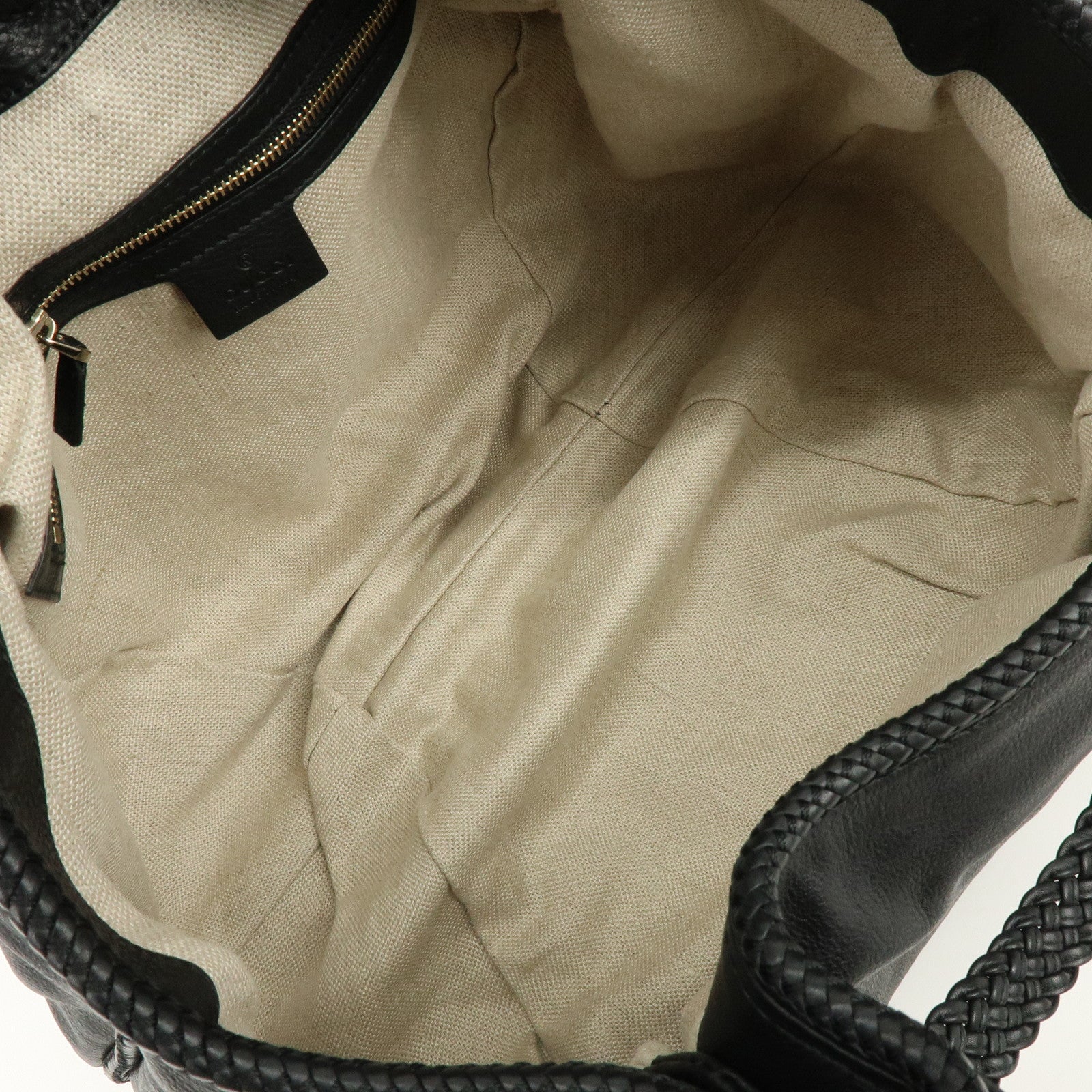 GUCCI Marrakech Leather Shoulder Bag Tote Bag Black 257029