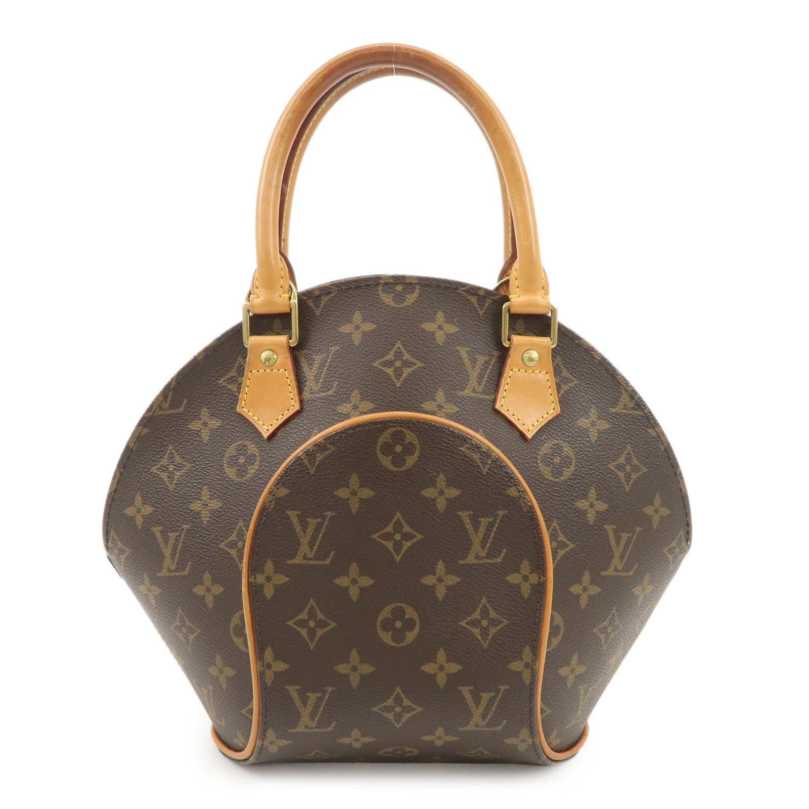 Louis Vuitton Monogram Ellipse PM Hand Bag Brown Gold Hardware M51127