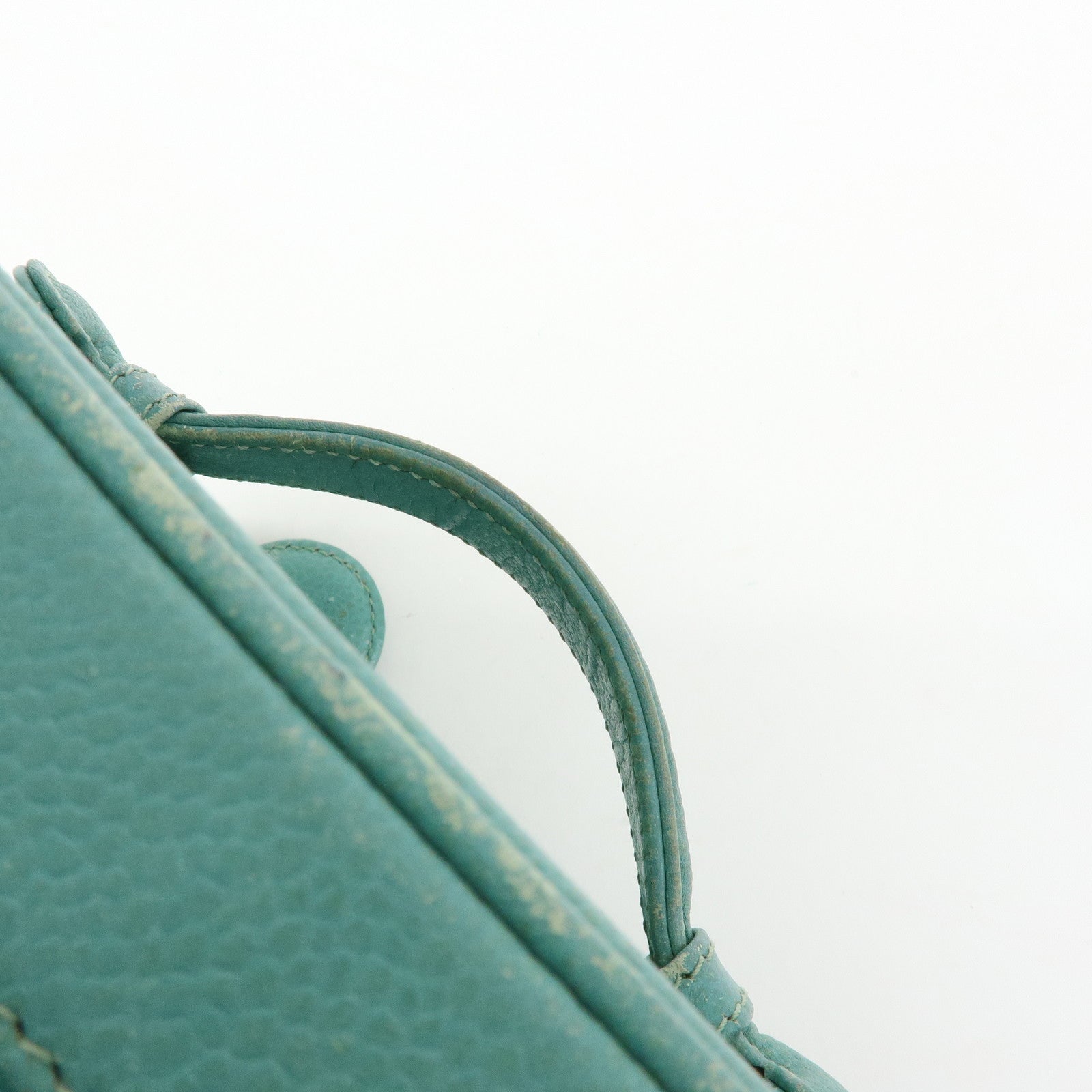 CHANEL COCO Mark Caviarskin Vanity Bag Hand Bag Light Blue A01998