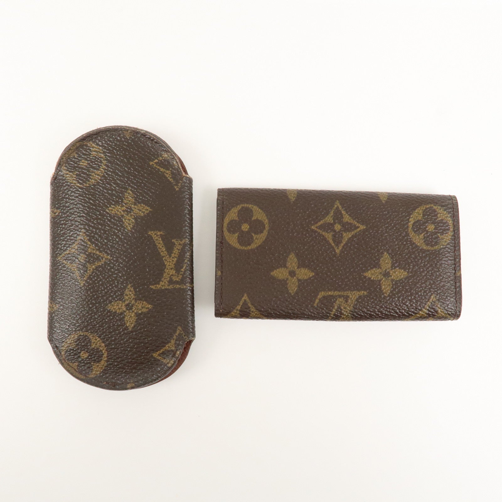 Louis Vuitton Monogram Set Of 2 Key Case Brown M69517 M60115