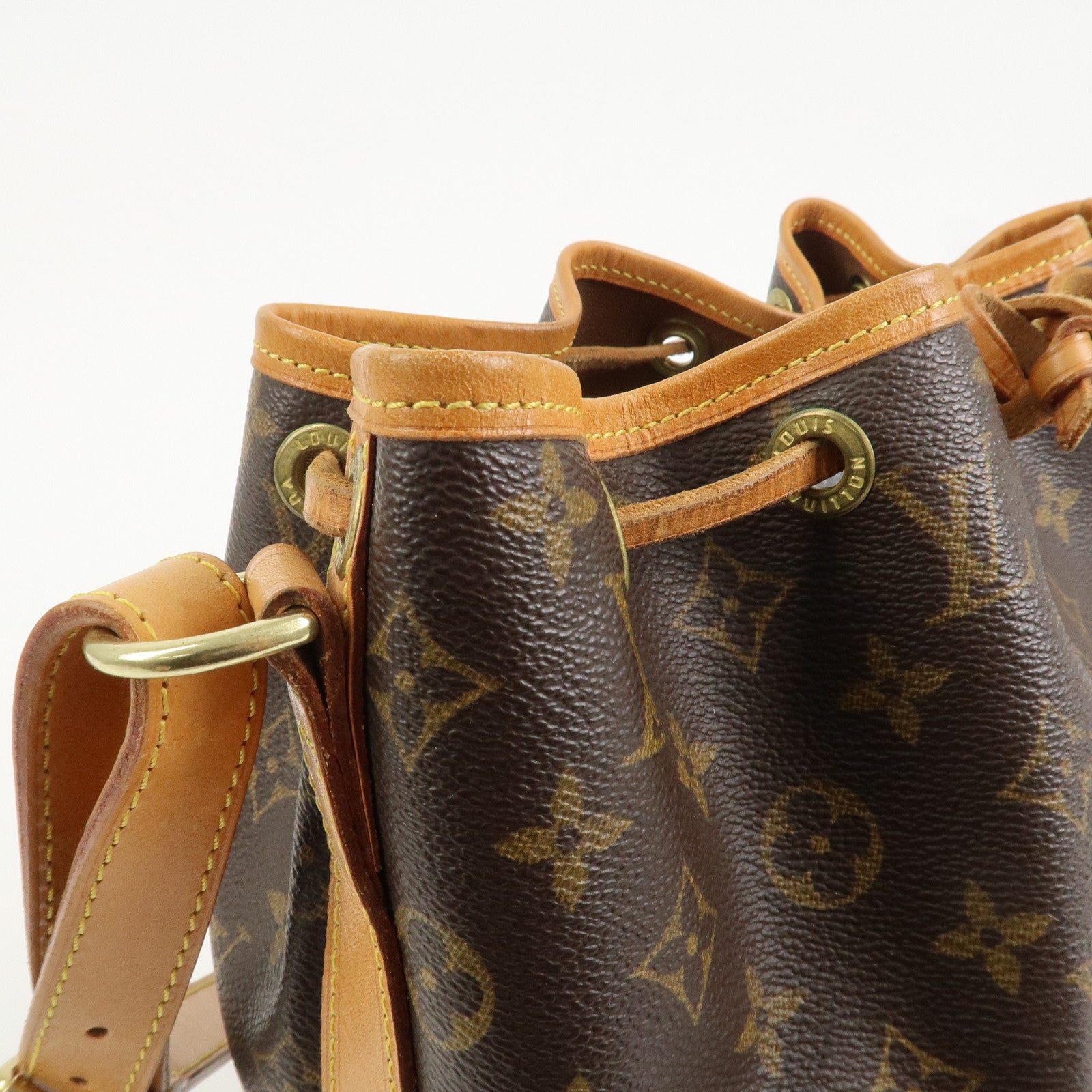 Louis Vuitton Monogram Canvas Petit Noe Shoulder Bag Brown M42226