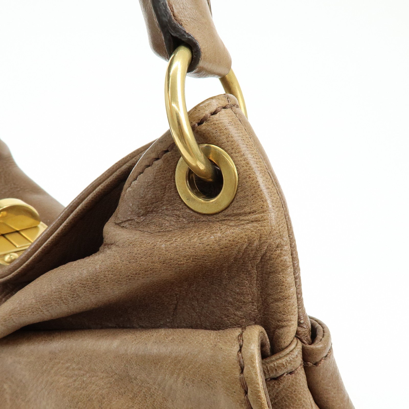 MIU MIU Leather 2Way Bag Hand Bag Shoulder Bag RR1591