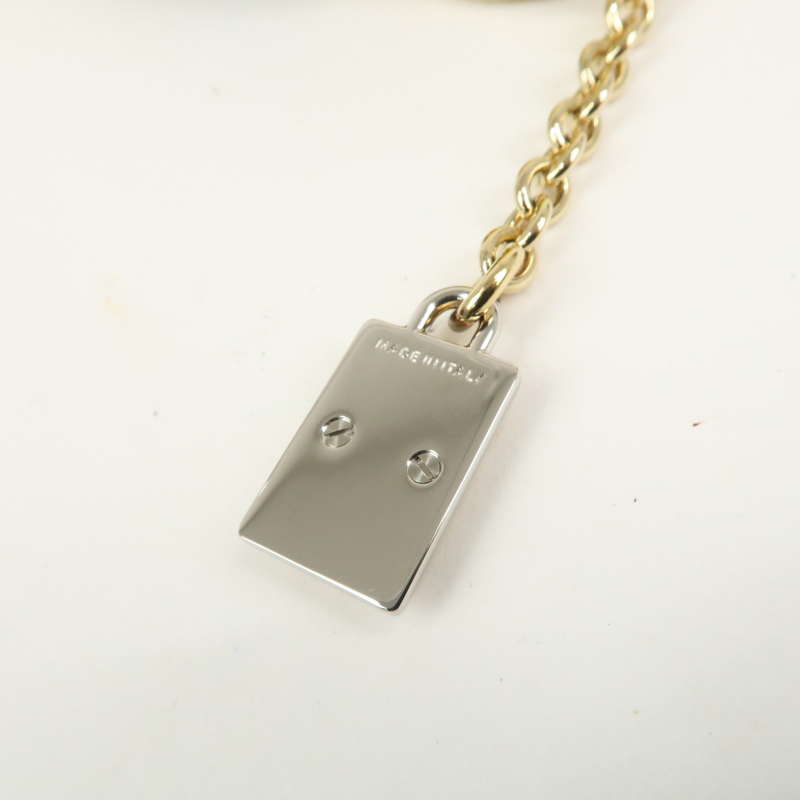 Dolce&Gabbana Citrus Fur Leather Bag Charm Key Holder Yellow