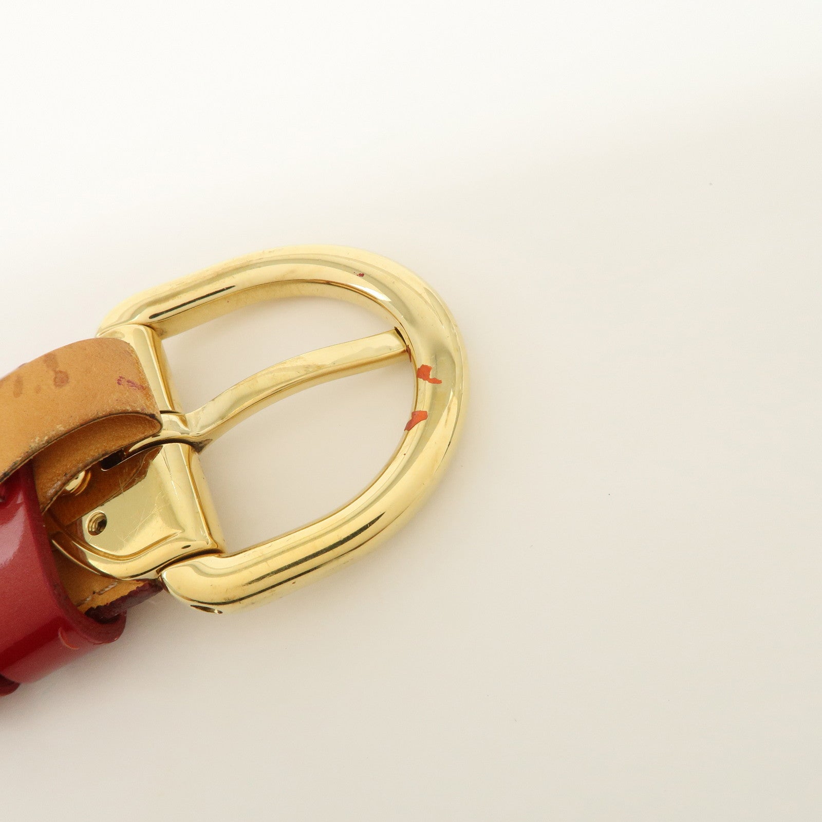 Louis Vuitton Monogram Vernis Ceinture Carre Belt 90/36 Red M6980