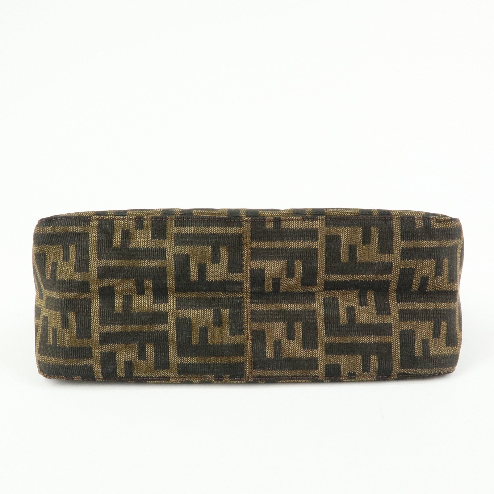 FENDI Zucca Canvas Leather Hand Bag Shoulder Bag Brown 8BR156