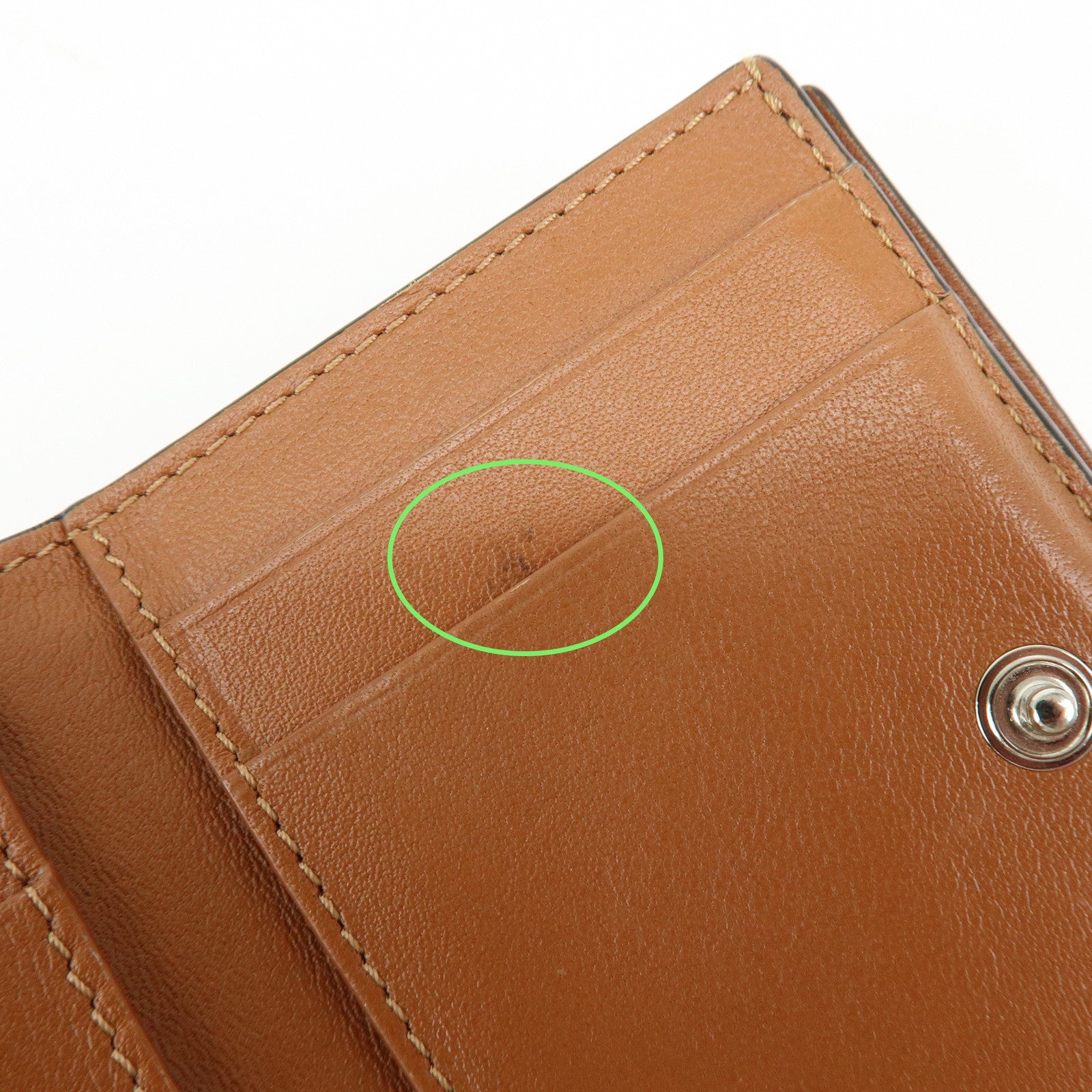LOEWE Anagram Pebble Grained Calf Compact Tri-fold Wallet Camel