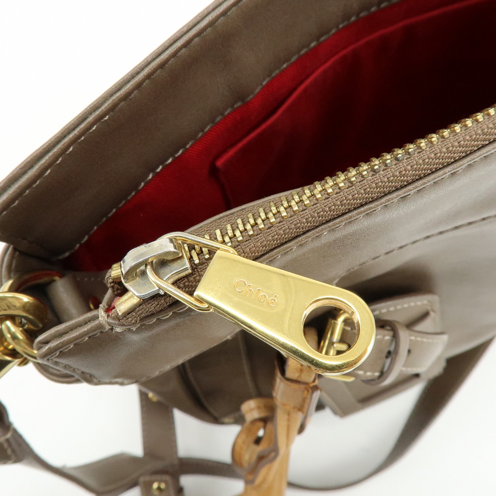 Chloe Eden Leather Shoulder Bag Crossbody Bag Tassel Brown