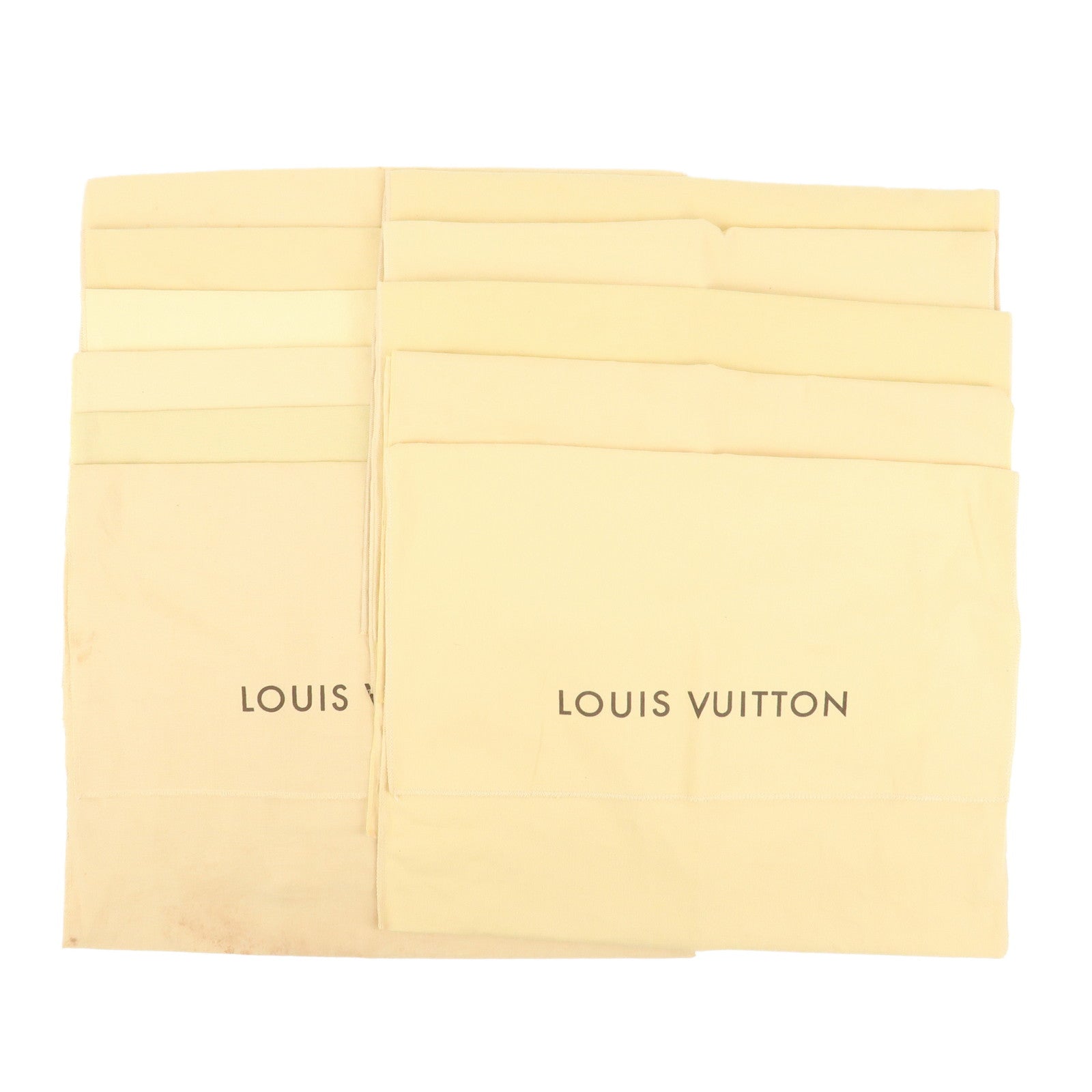 Louis Vuitton Set of 11 Dust Bag Storage Bag Flap Beige