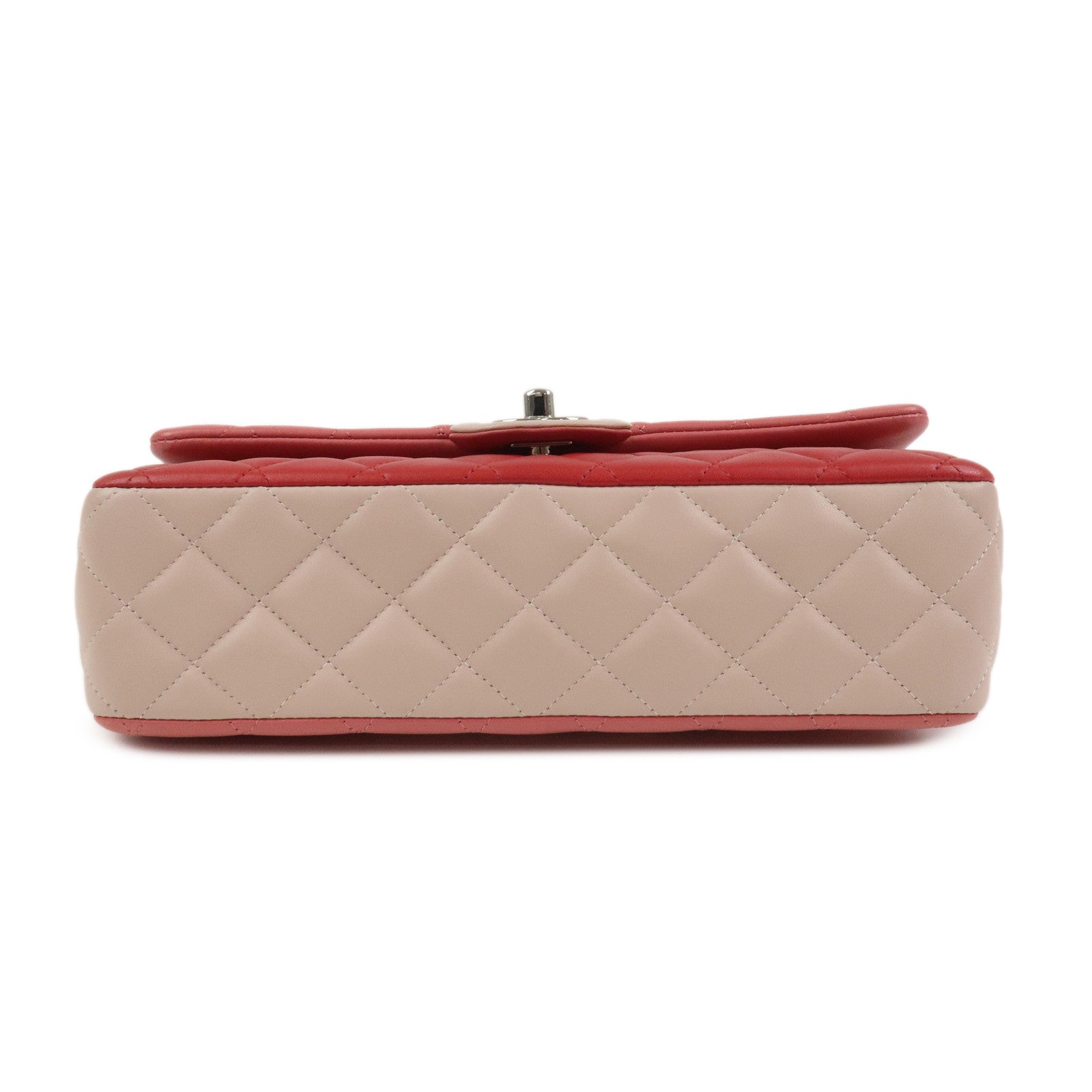 CHANEL Matelasse 25 Lamb Skin Chain Shoulder Bag Pink Red A90214