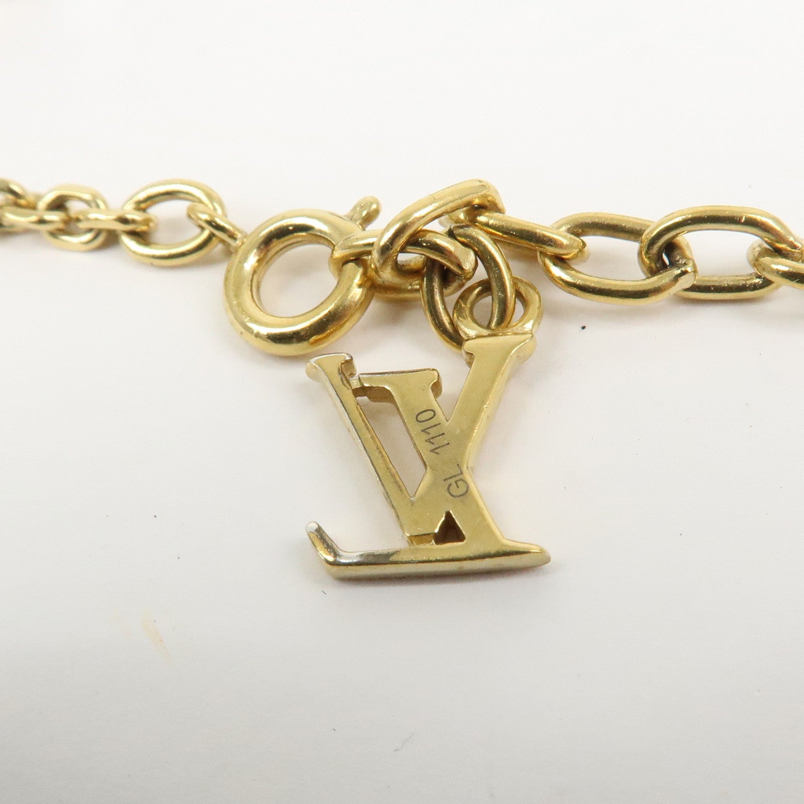 Louis Vuitton Collier Gamble Rhinestone Bracelet Gold M66060