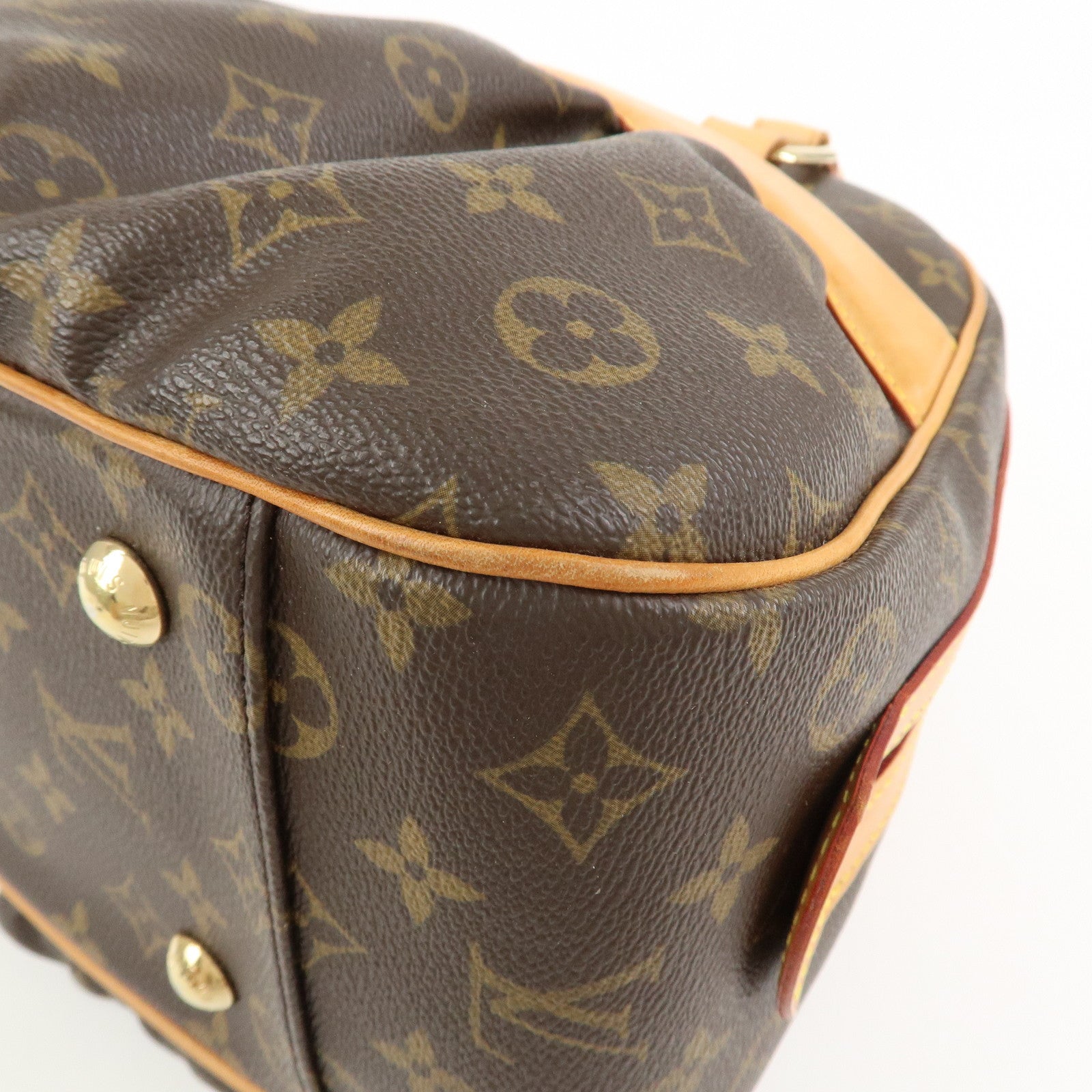 Louis Vuitton Monogram Mitsy Handbag Boston Bag Brown M40058