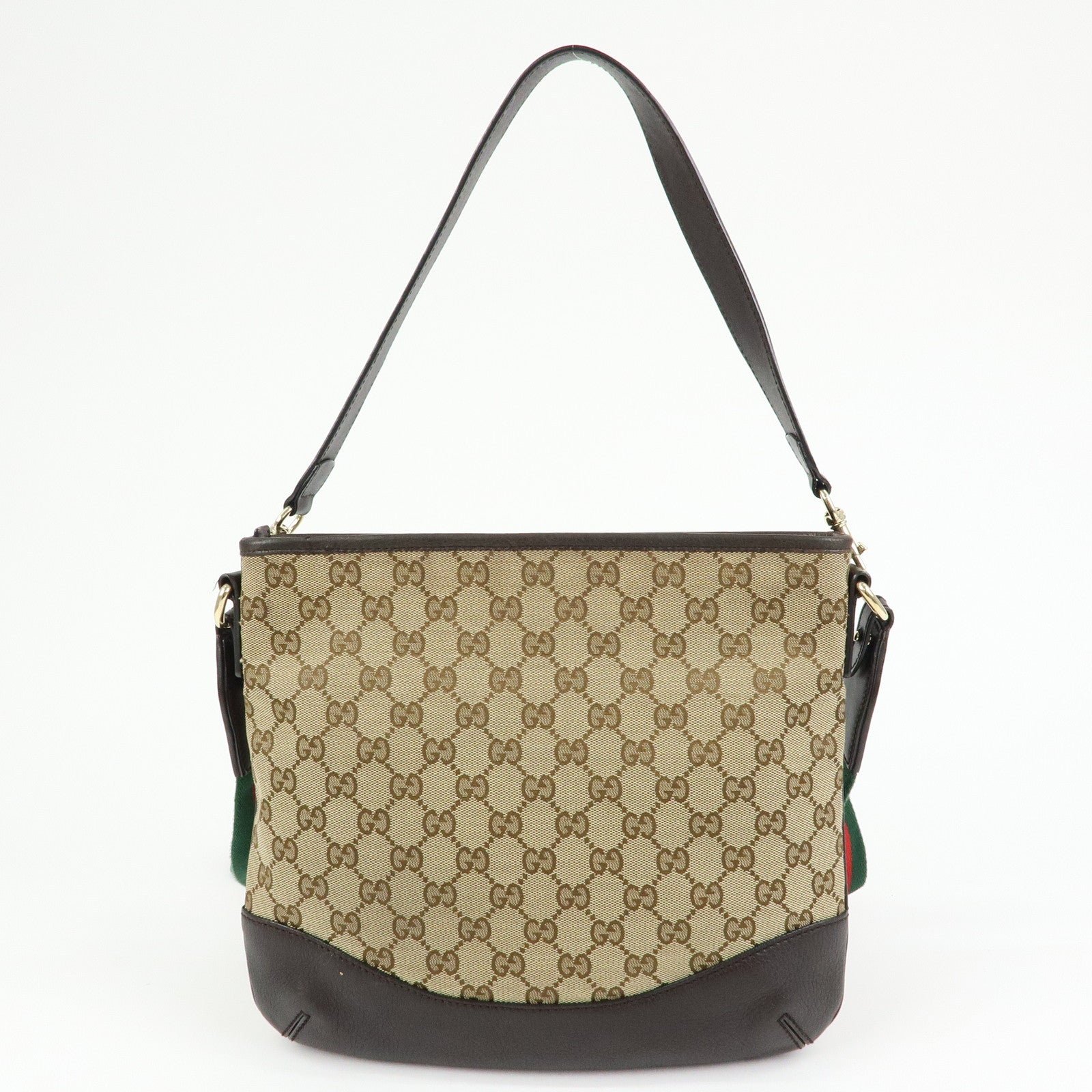 GUCCI Sherry GG Canvas Leather Shoulder Bag Hand Bag Beige 388927