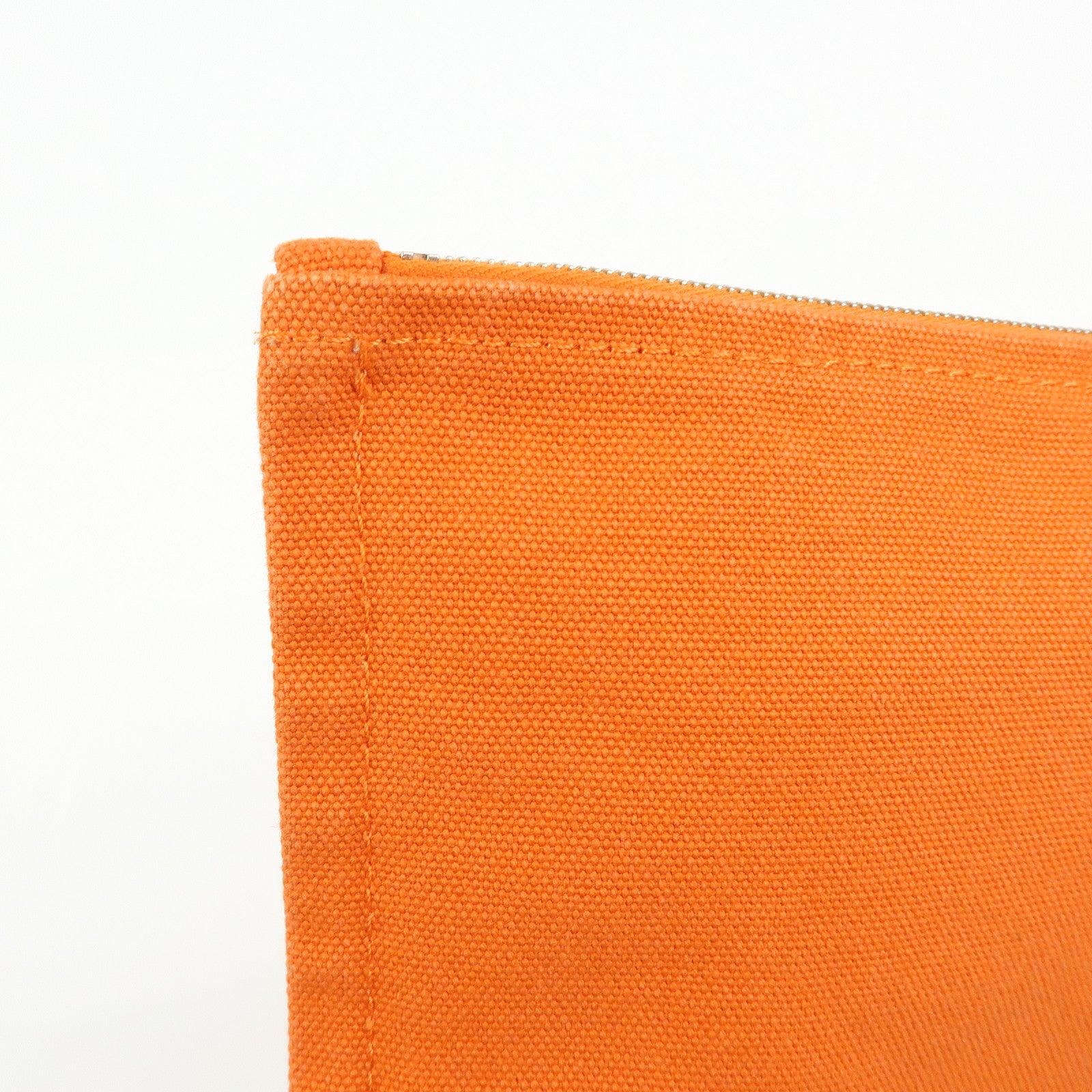 HERMES Yachting GM Canvas Flat Pouch Cosmetic Pouch Orange