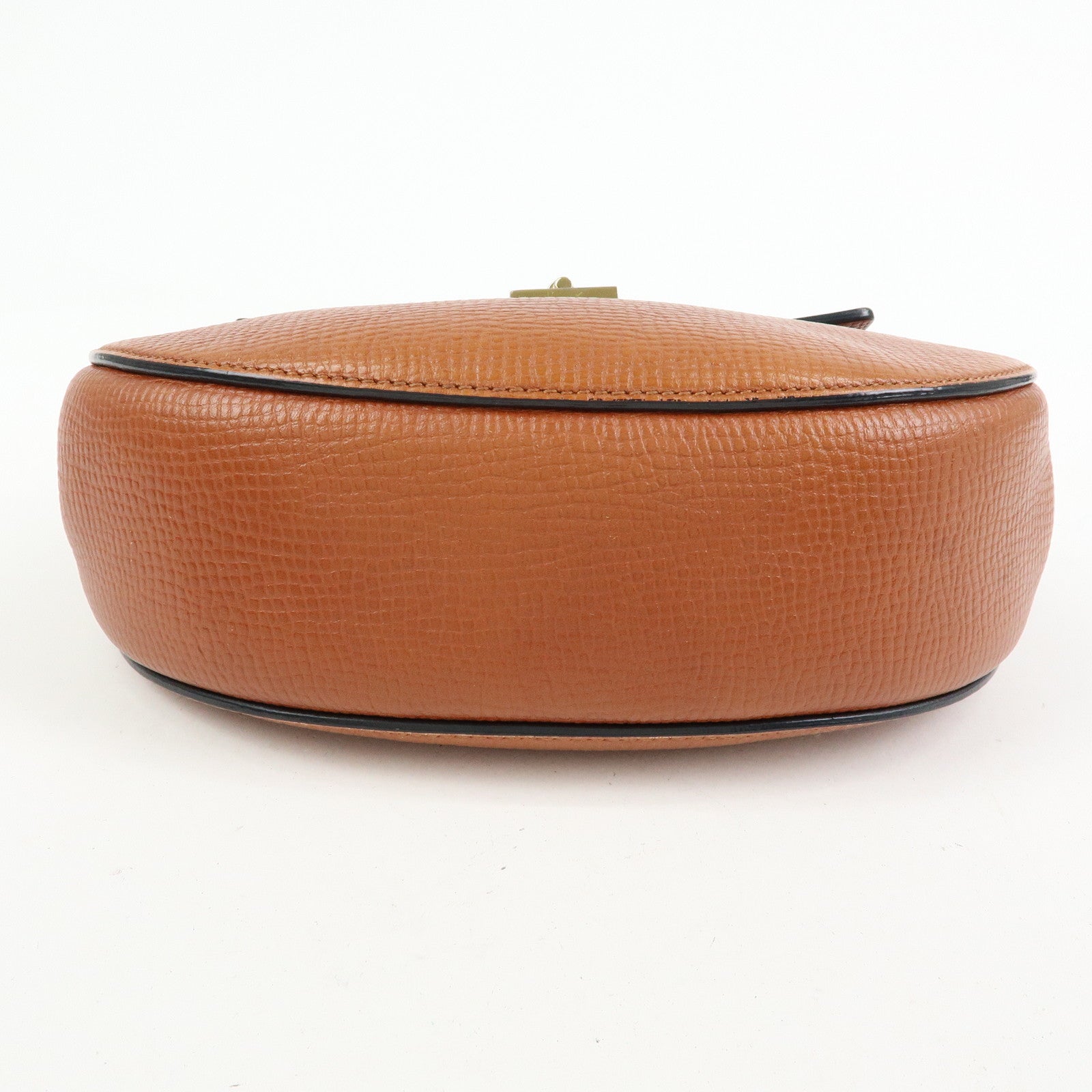 Chloe Drew Leather Chain Shoulder Bag Crossbody Bag Brown Gold