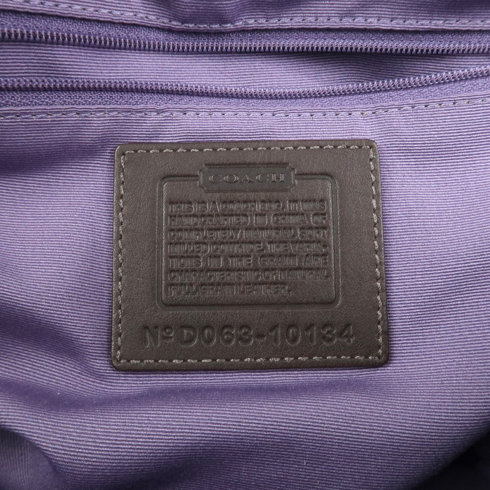 COACH Logo Leather Shoulder Bag Hand Bag Boston Bag Dark Brown