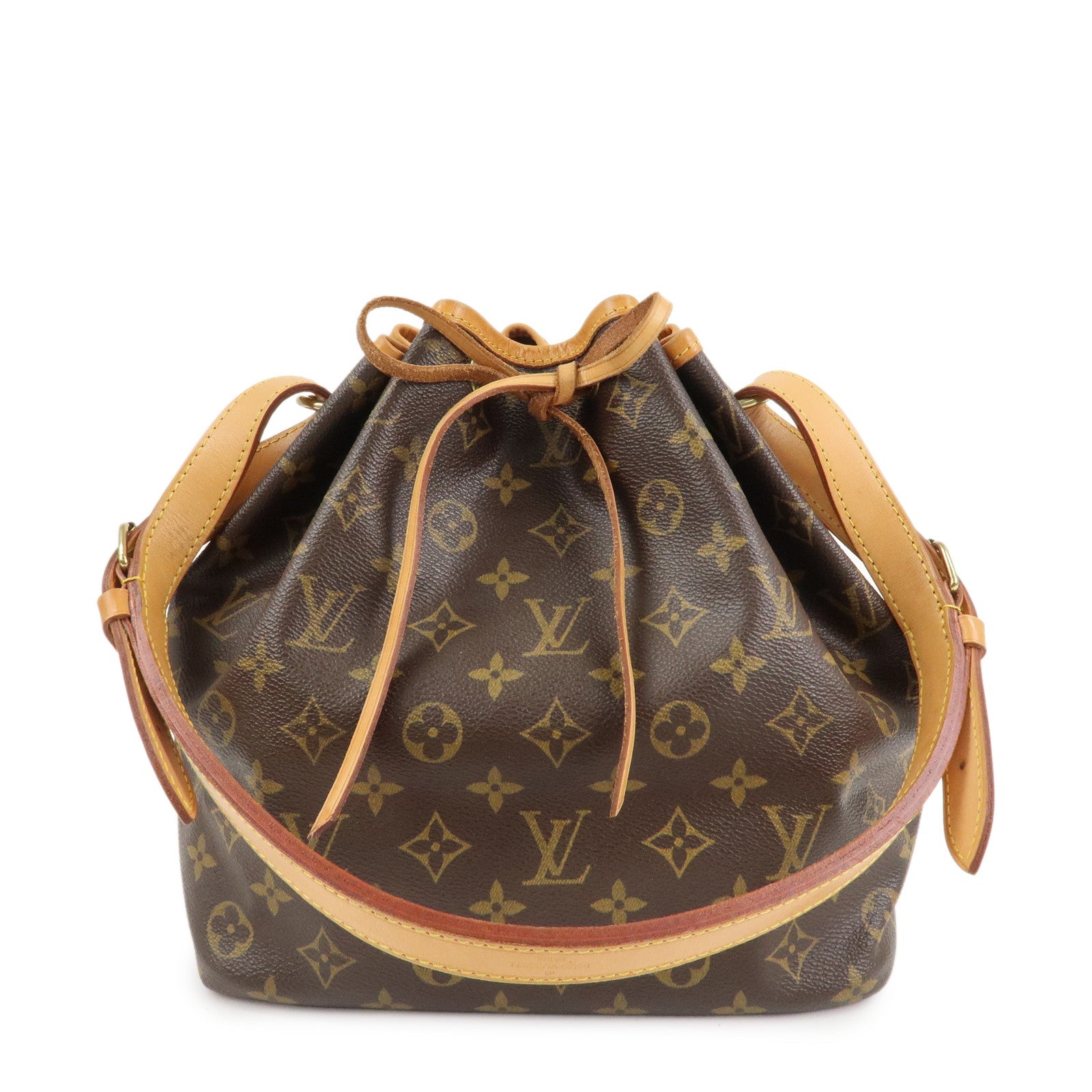 Louis Vuitton Monogram Petit Noe Shoulder Bag Brown M42226