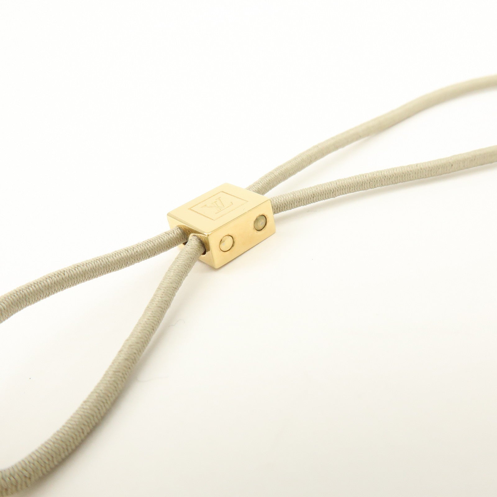 Louis Vuitton Monogram Metal Chain Head Band Hair Accessory Gold