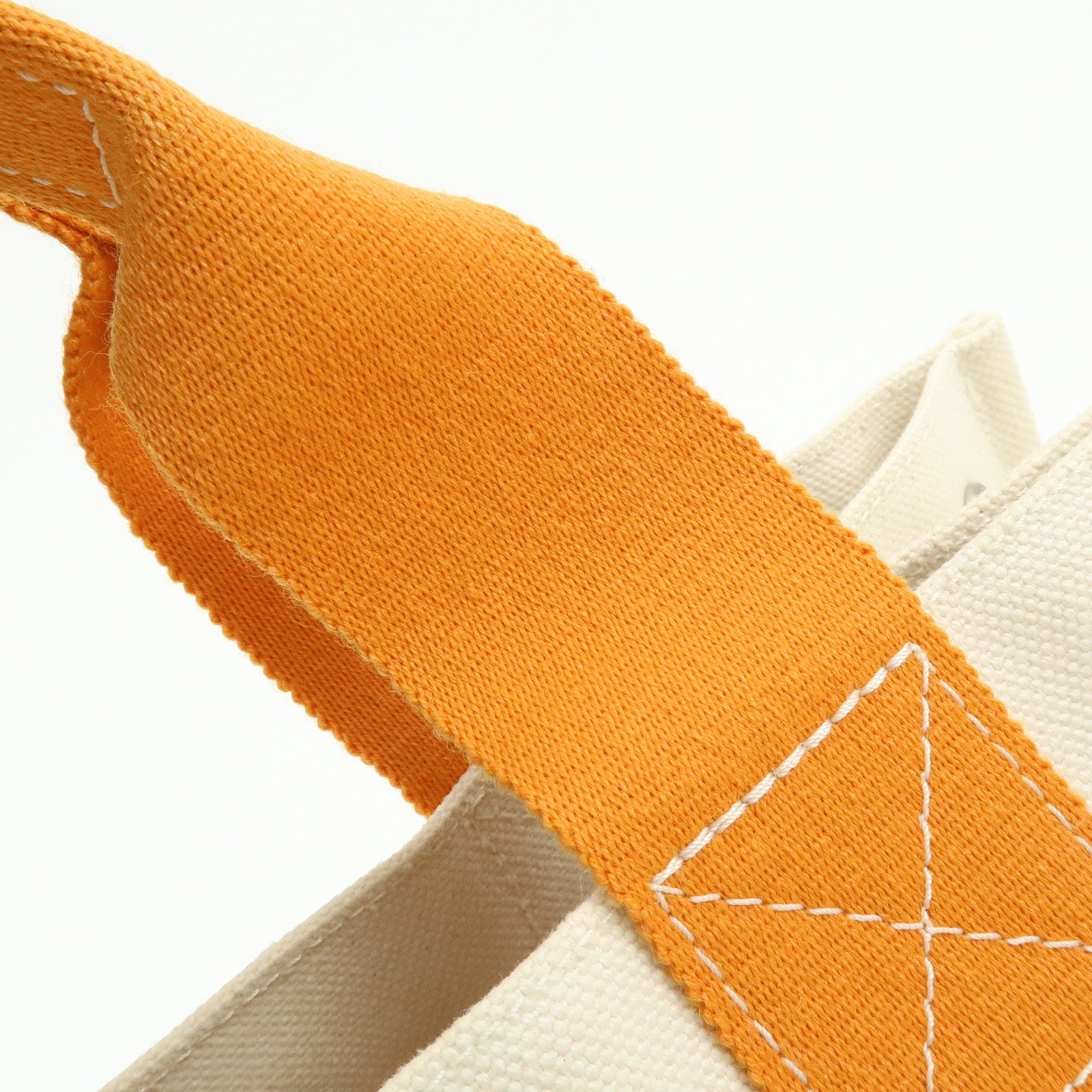 HERMES Bora Bora PM Canvas Tote Bag Hand Bag Natural Orange