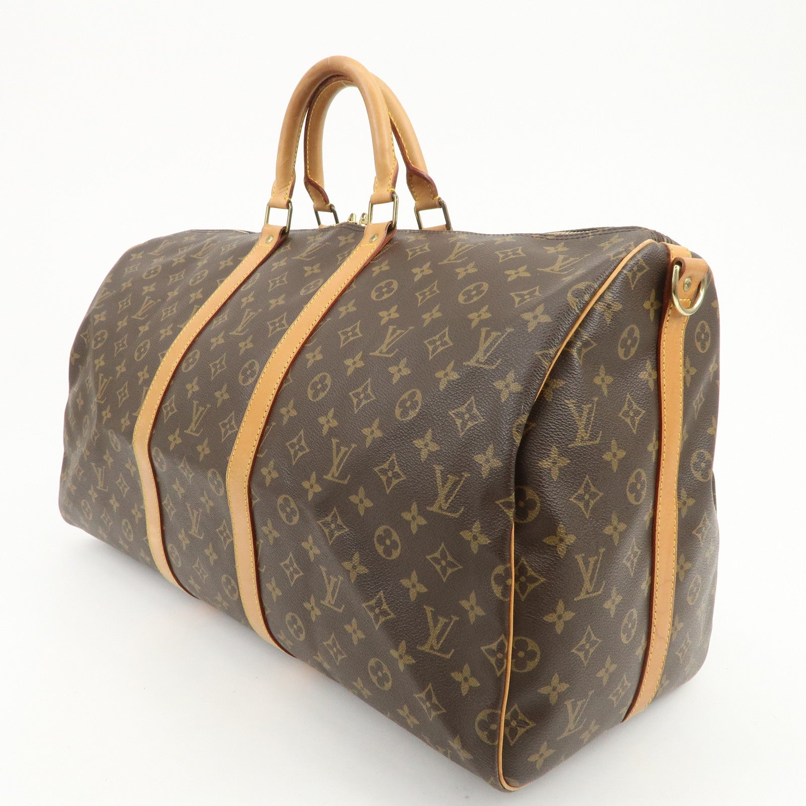 Louis Vuitton Monogram Keep All Bandouliere 55 Boston Bag M41414