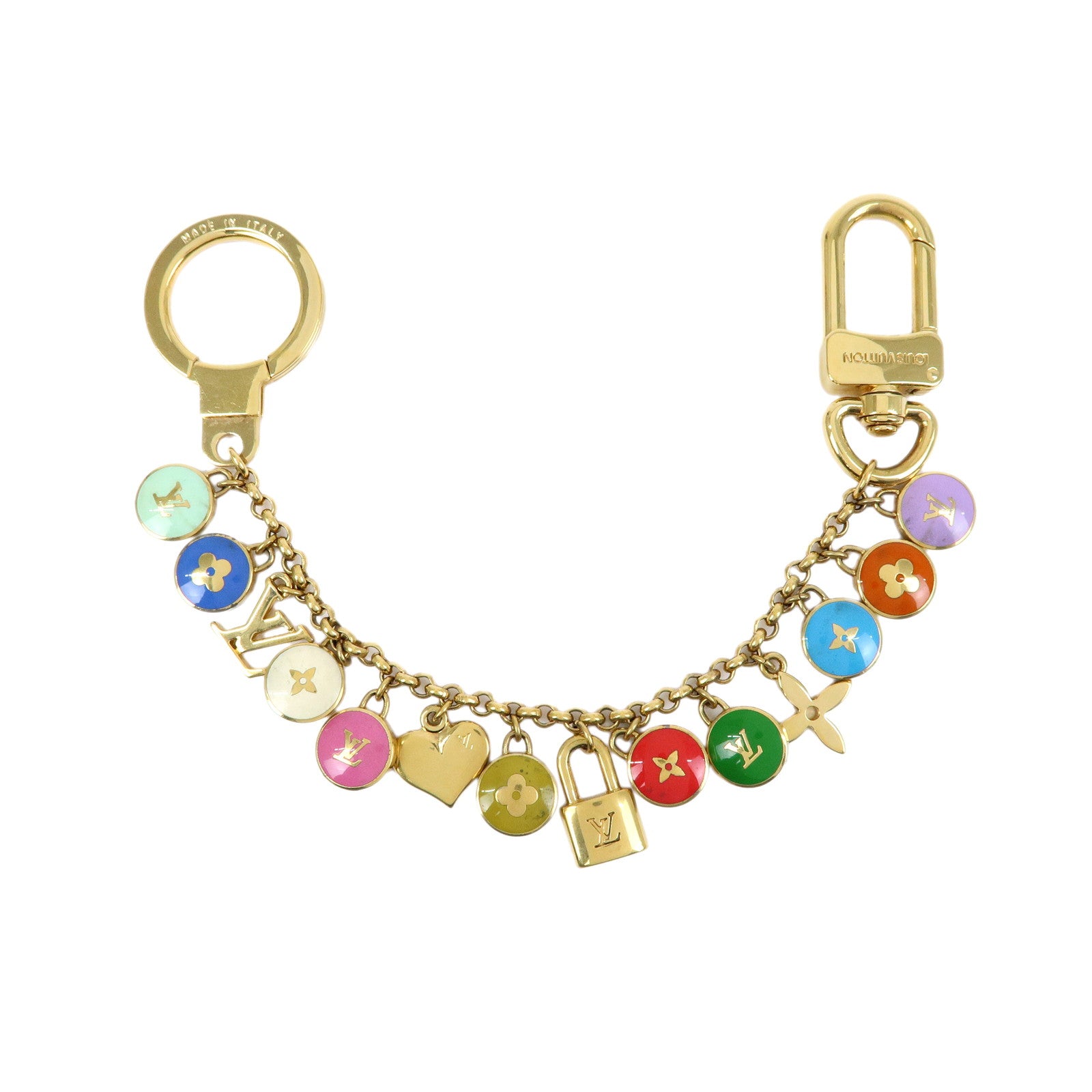 Louis Vuitton Monogram Porte Cles Chaine Pastille Bag Charm M65380